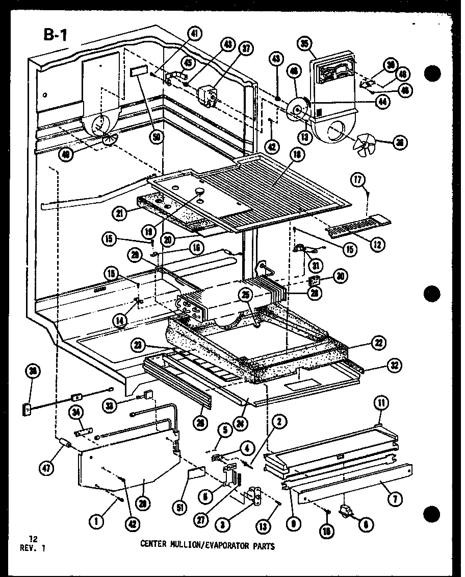 01 - CENTER MULLION/EVAP PARTS