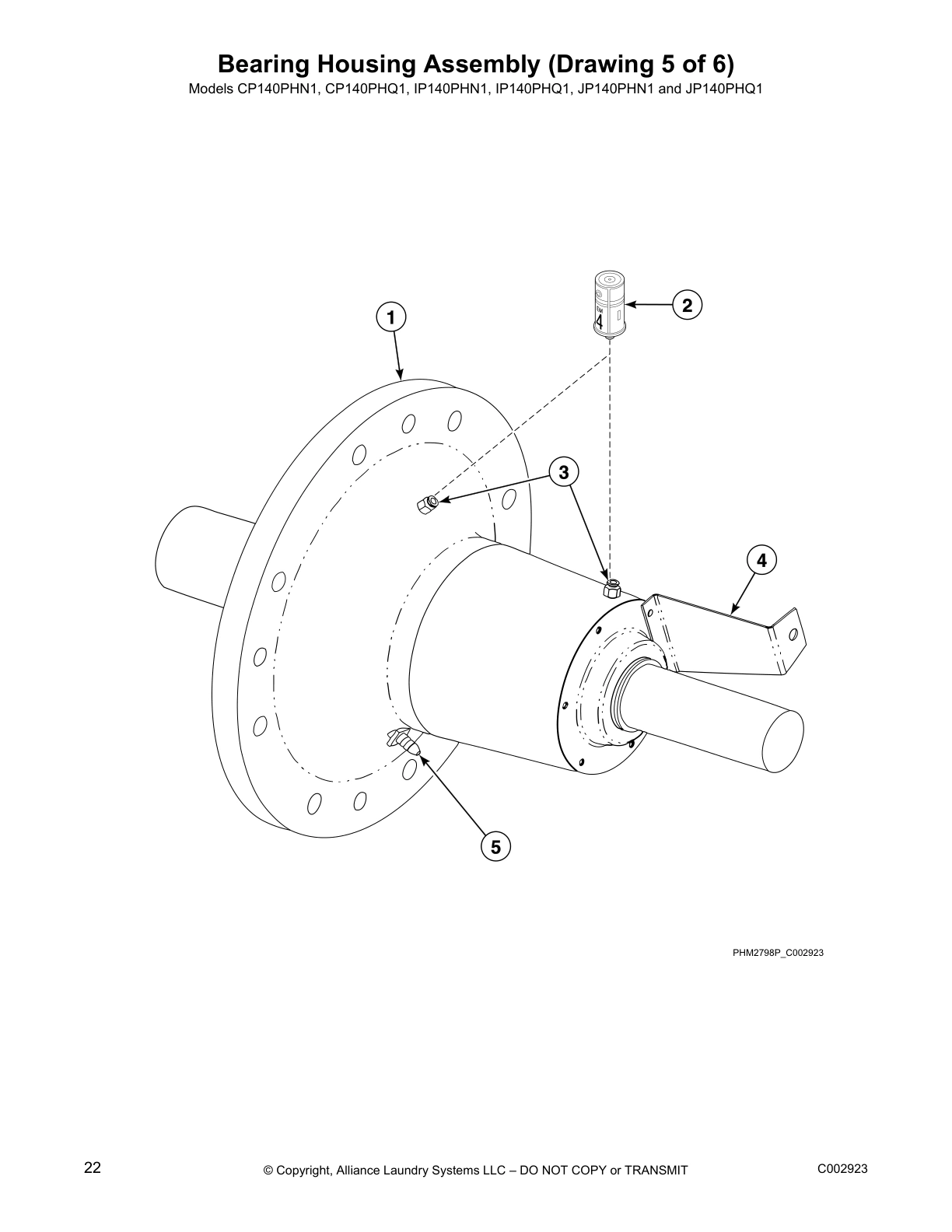 Bearing Housing Assembly (Drawing 5 of 6)