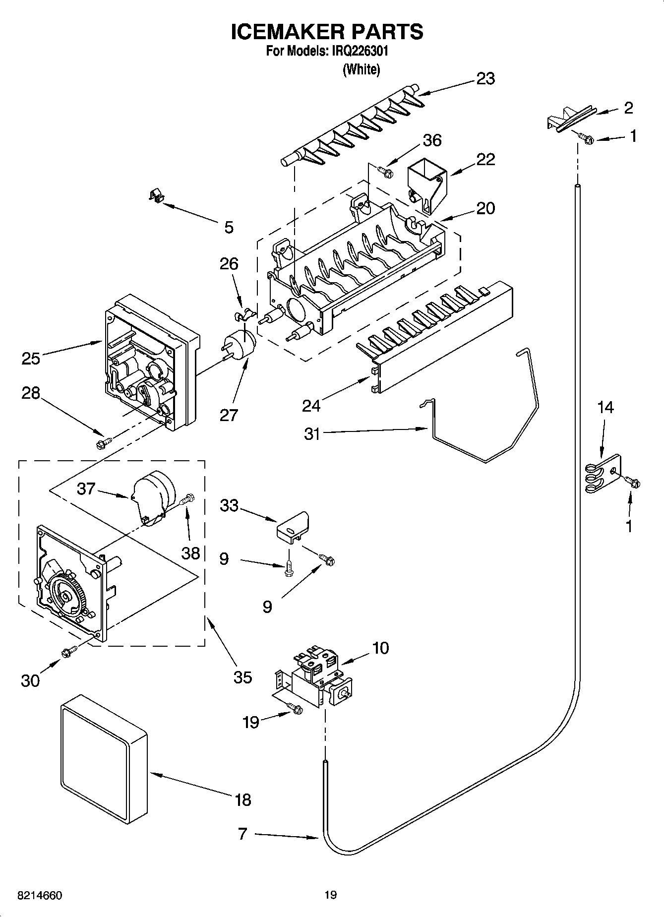 12 - ICEMAKER PARTS, OPTIONAL PARTS