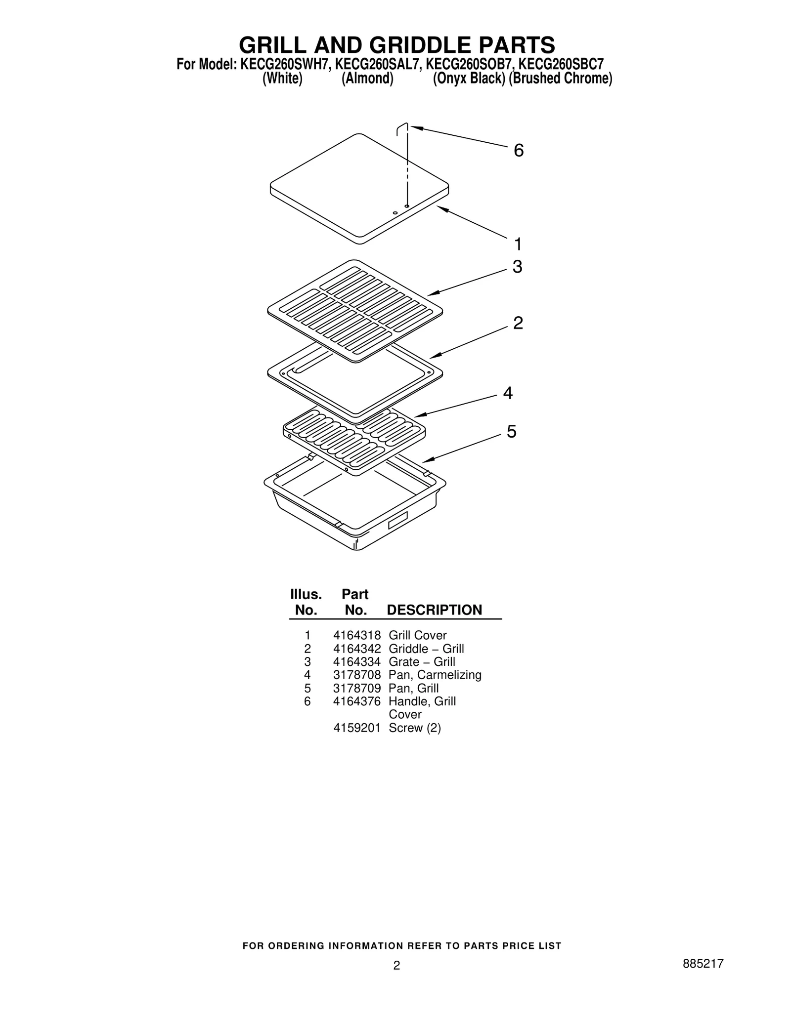 GRILL AND GRIDDLE PARTS