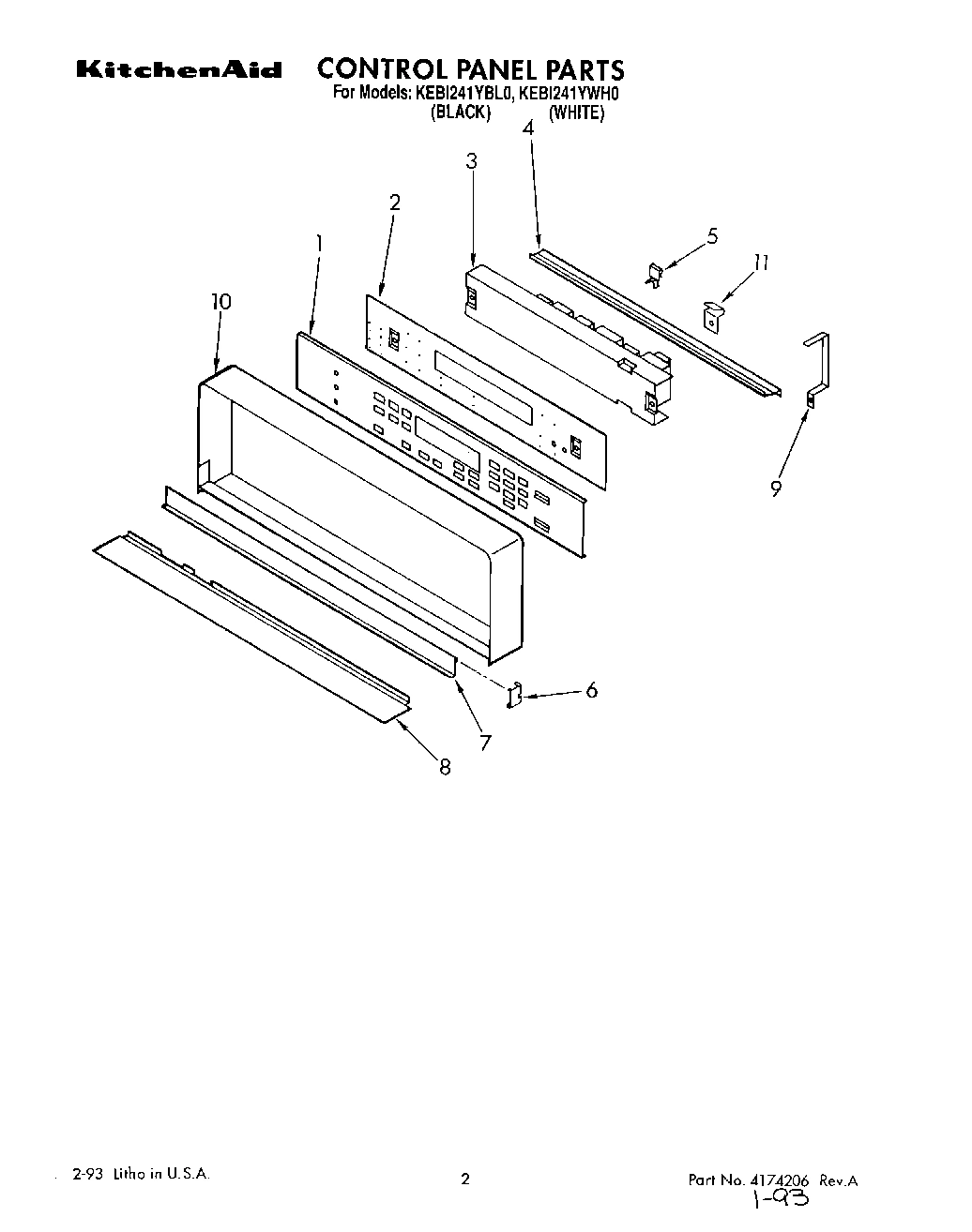 01 - CONTROL PANEL, LIT/OPTIONAL