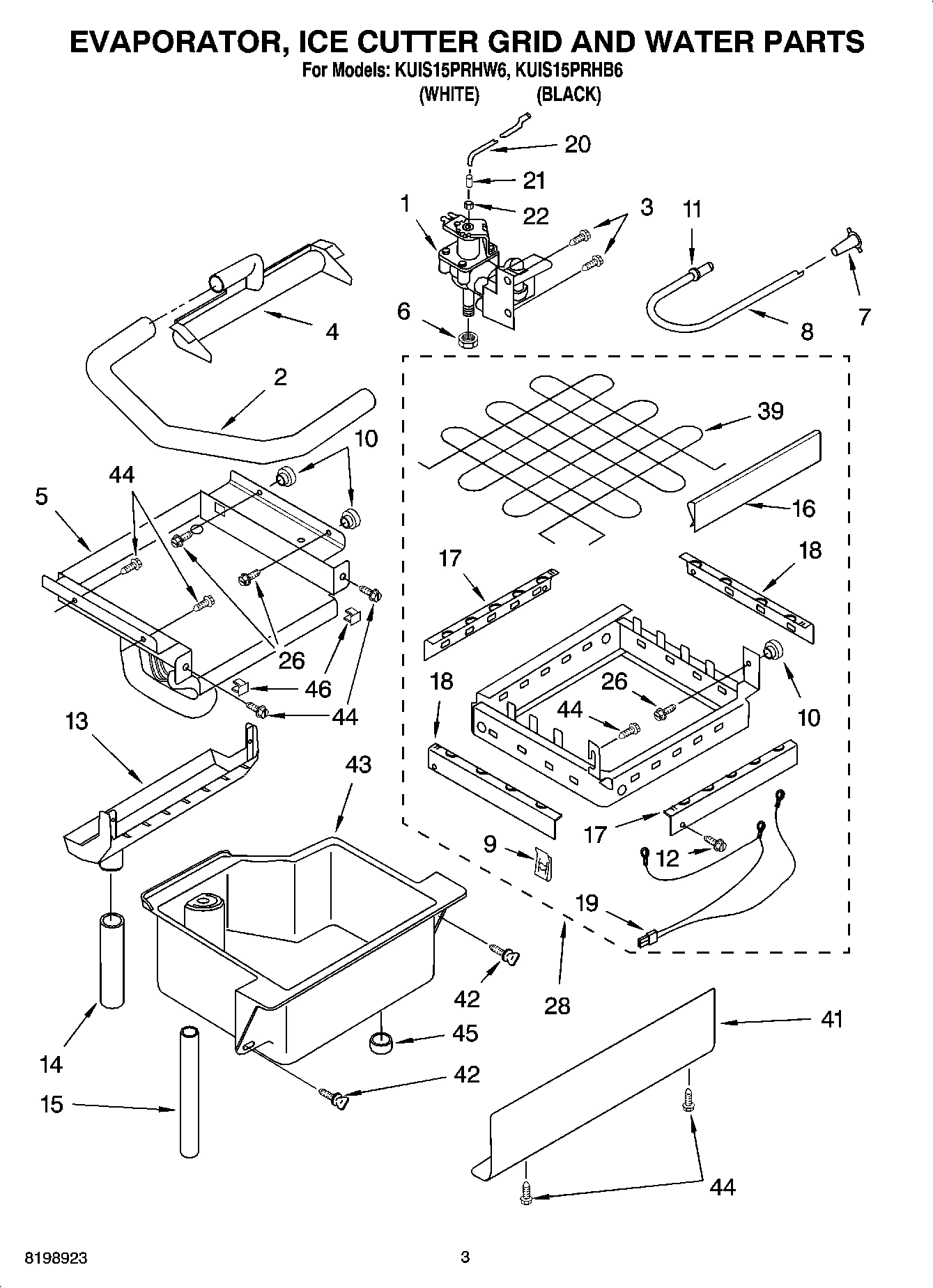 02 - EVAPORATOR ICE CUTTER GRID AND WATER PARTS