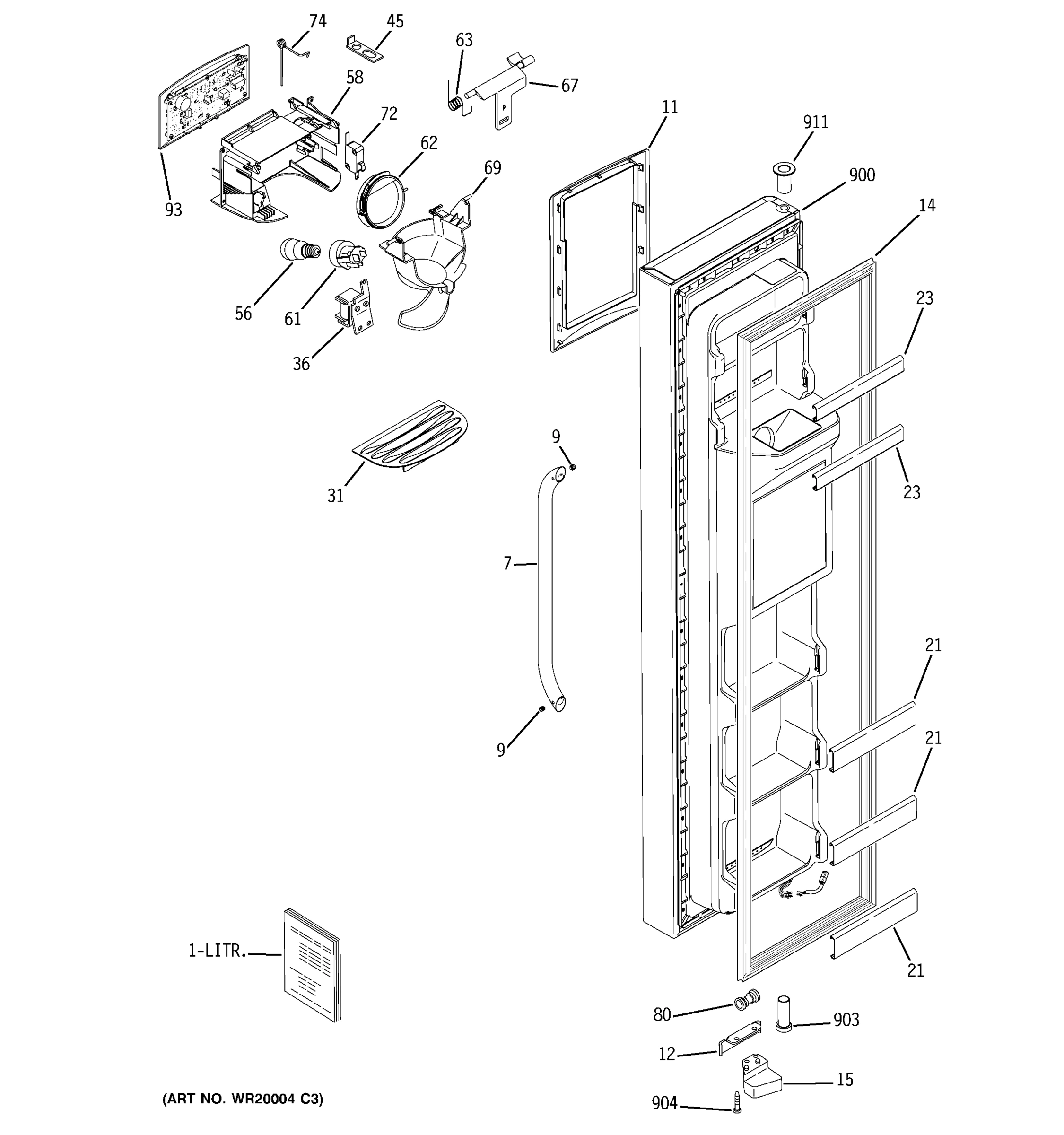 FREEZER DOOR