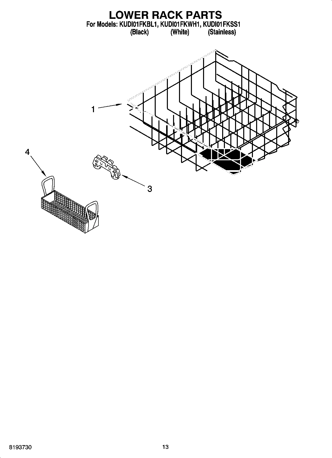 11 - LOWER RACK PARTS