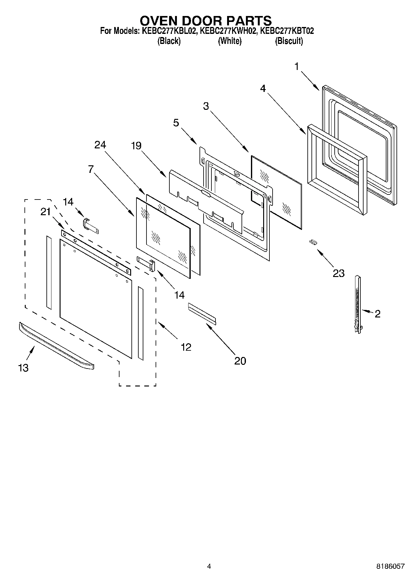 03 - OVEN DOOR PARTS