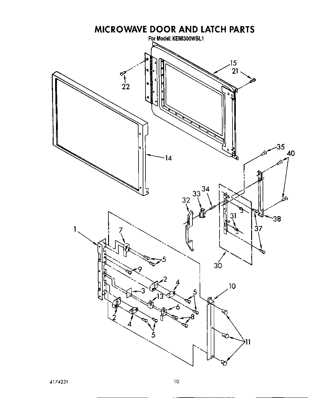 06 - MICROWAVE DOOR AND LATCH