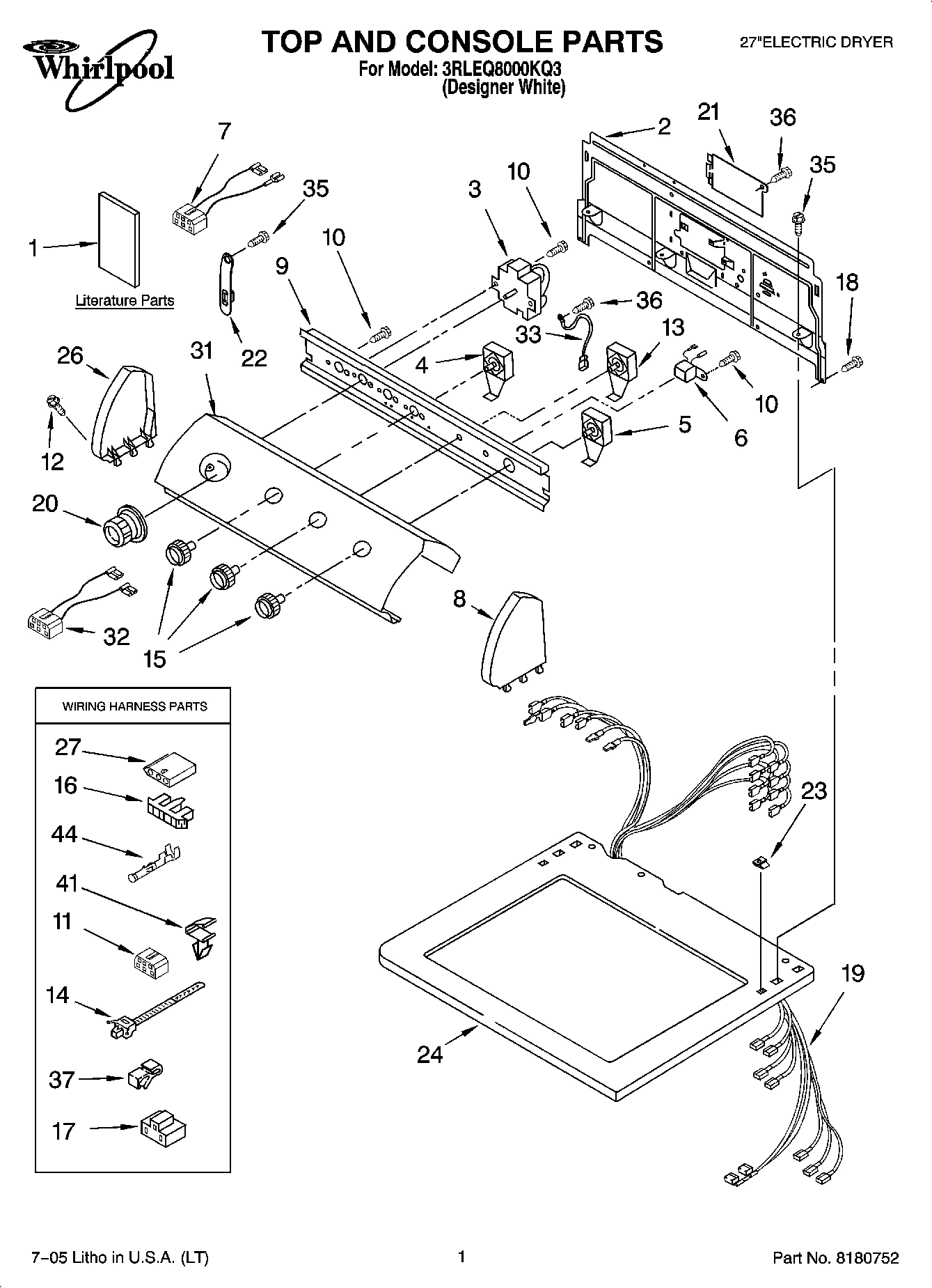 01 - TOP AND CONSOLE PARTS