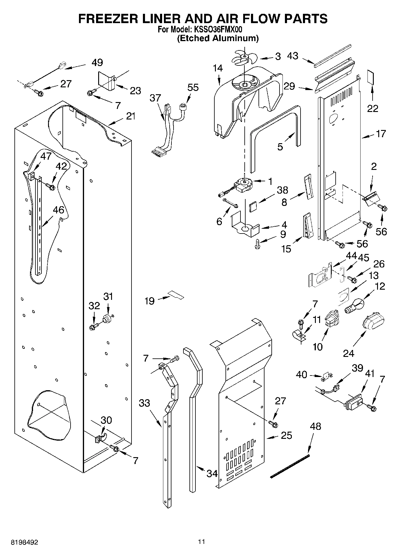 08 - FREEZER LINER AND AIR FLOW PARTS