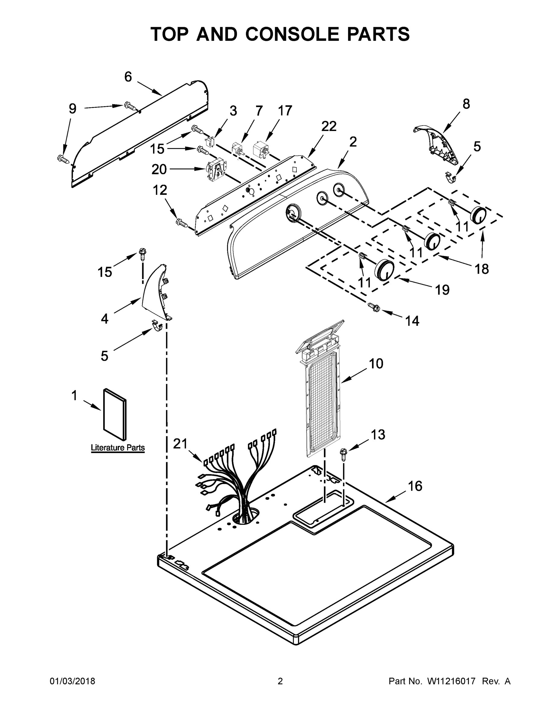 02 - TOP AND CONSOLE PARTS