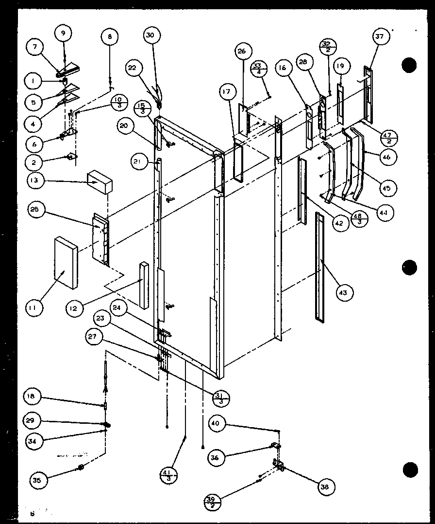 12 - REF DOOR HINGE AND TRIM PARTS