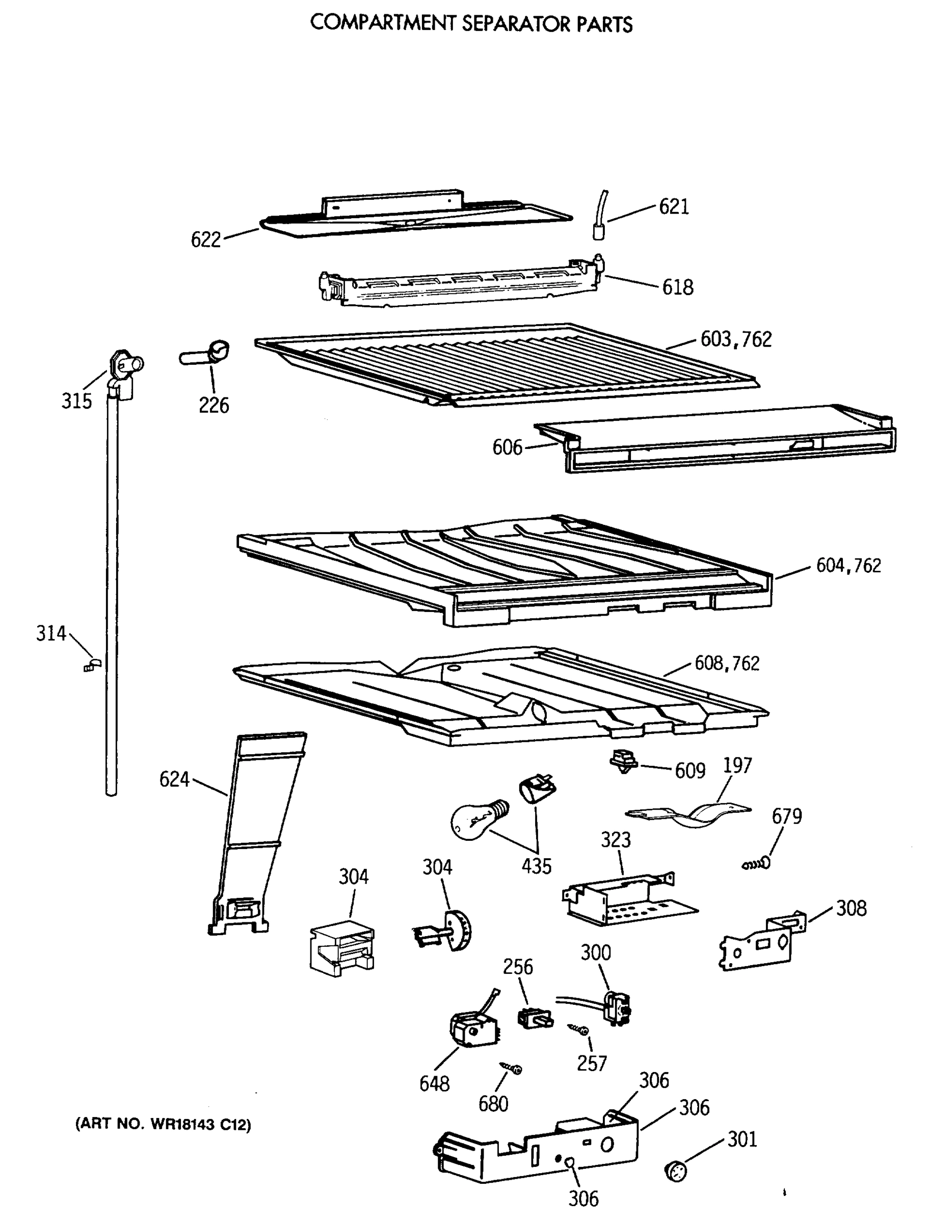 COMPARTMENT SEPARATOR PARTS