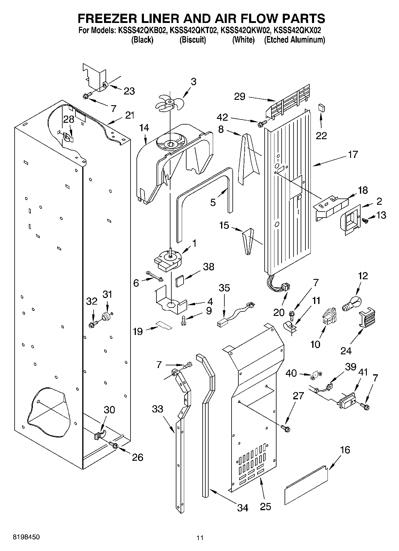 08 - FREEZER LINER AND AIR FLOW PARTS
