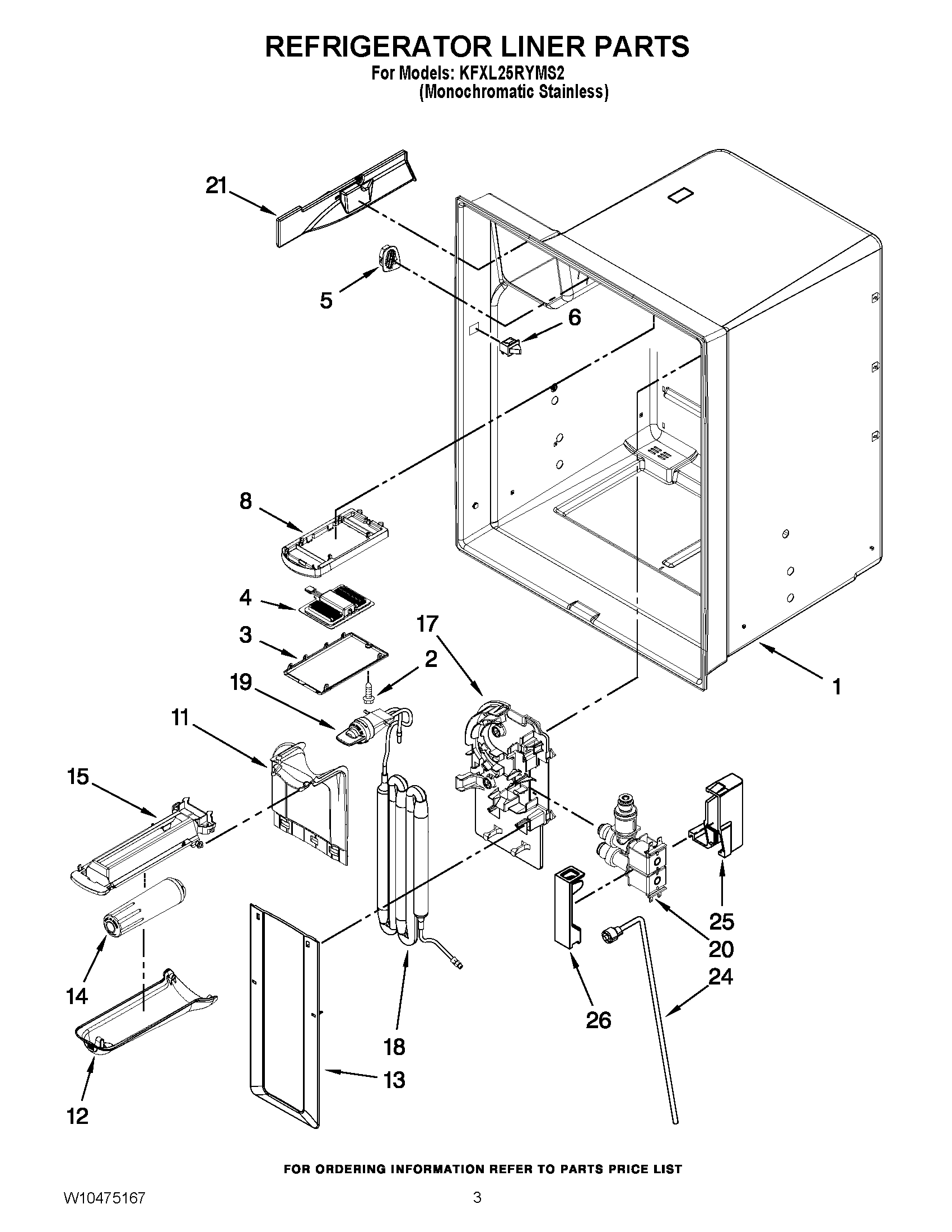 02 - REFRIGERATOR LINER PARTS