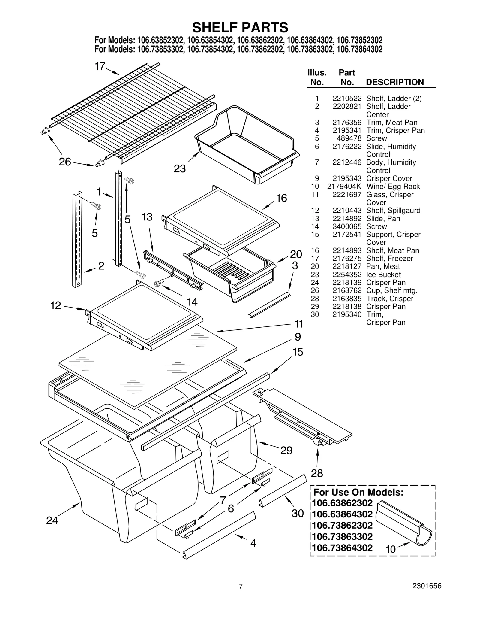 SHELF PARTS