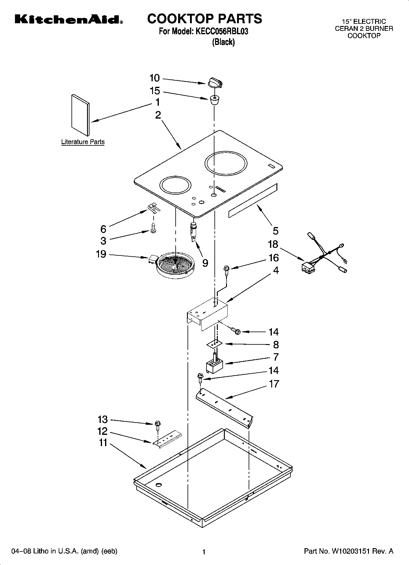 01 - COOKTOP PARTS, OPTIONAL PARTS (NOT INCLUDED)