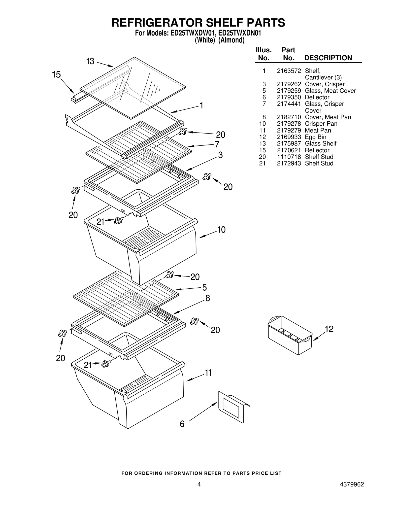 REFRIGERATOR SHELF PARTS
