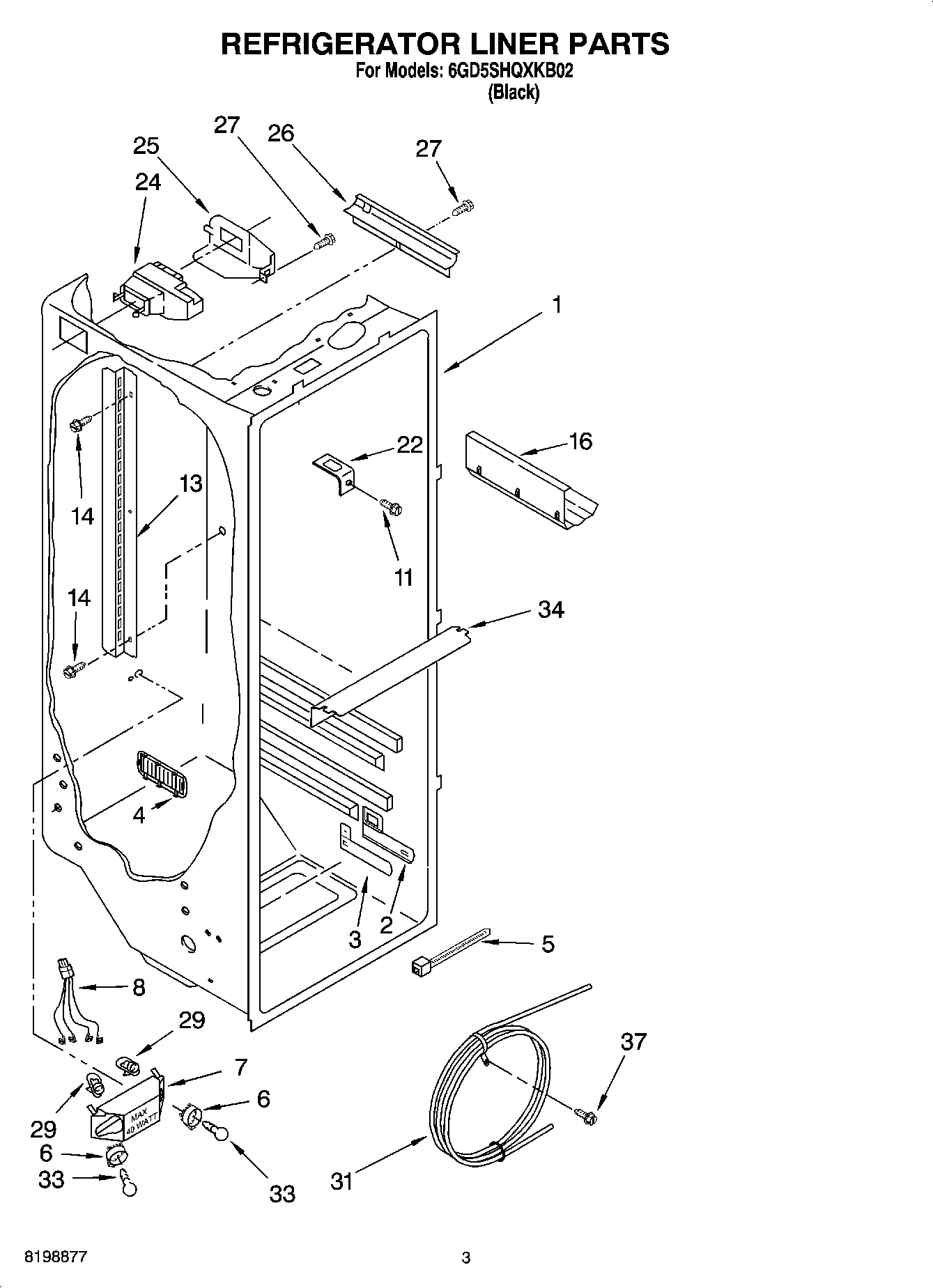 02 - REFRIGERATOR LINER PARTS