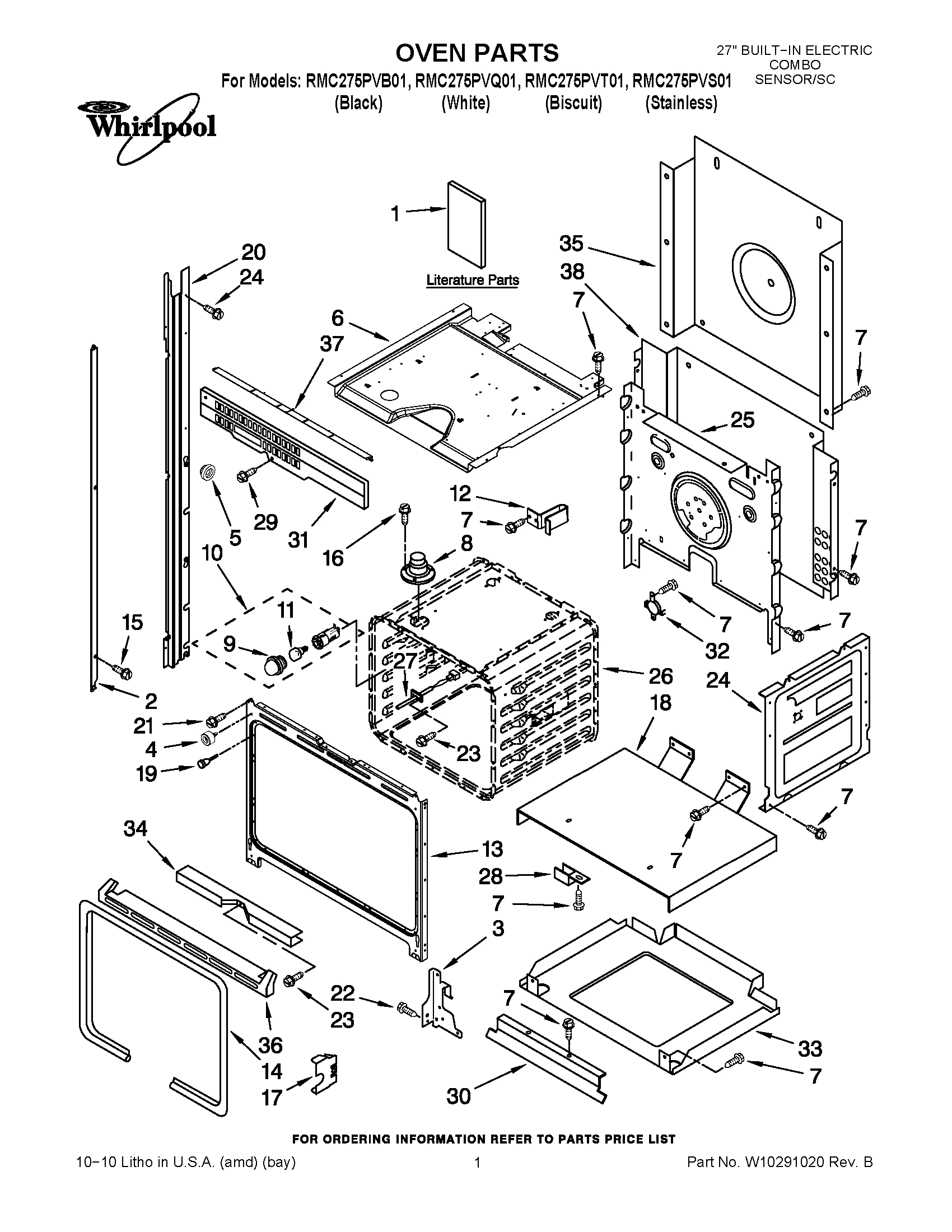 01 - OVEN PARTS