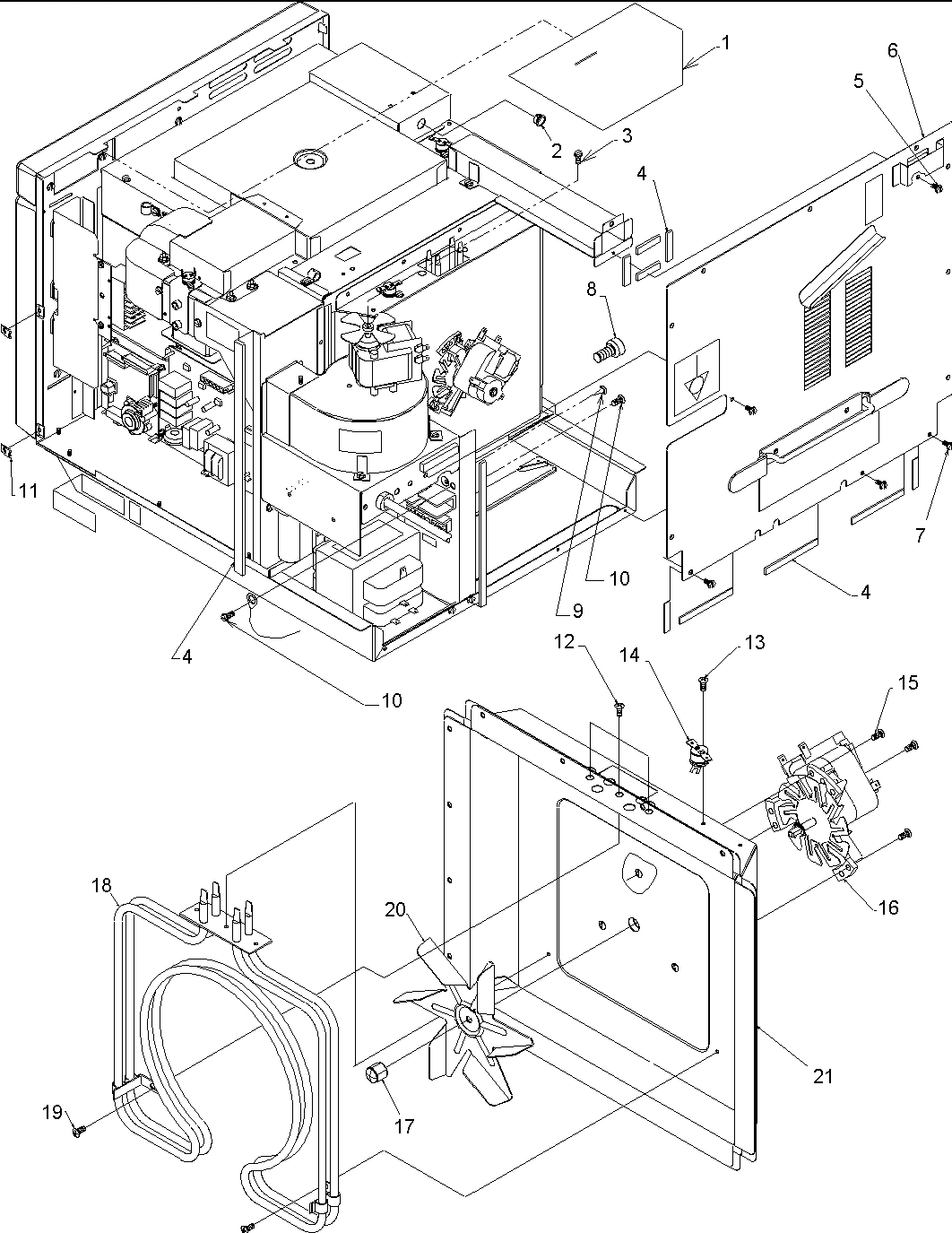 Rear Access Panel & Heater Box Assembly