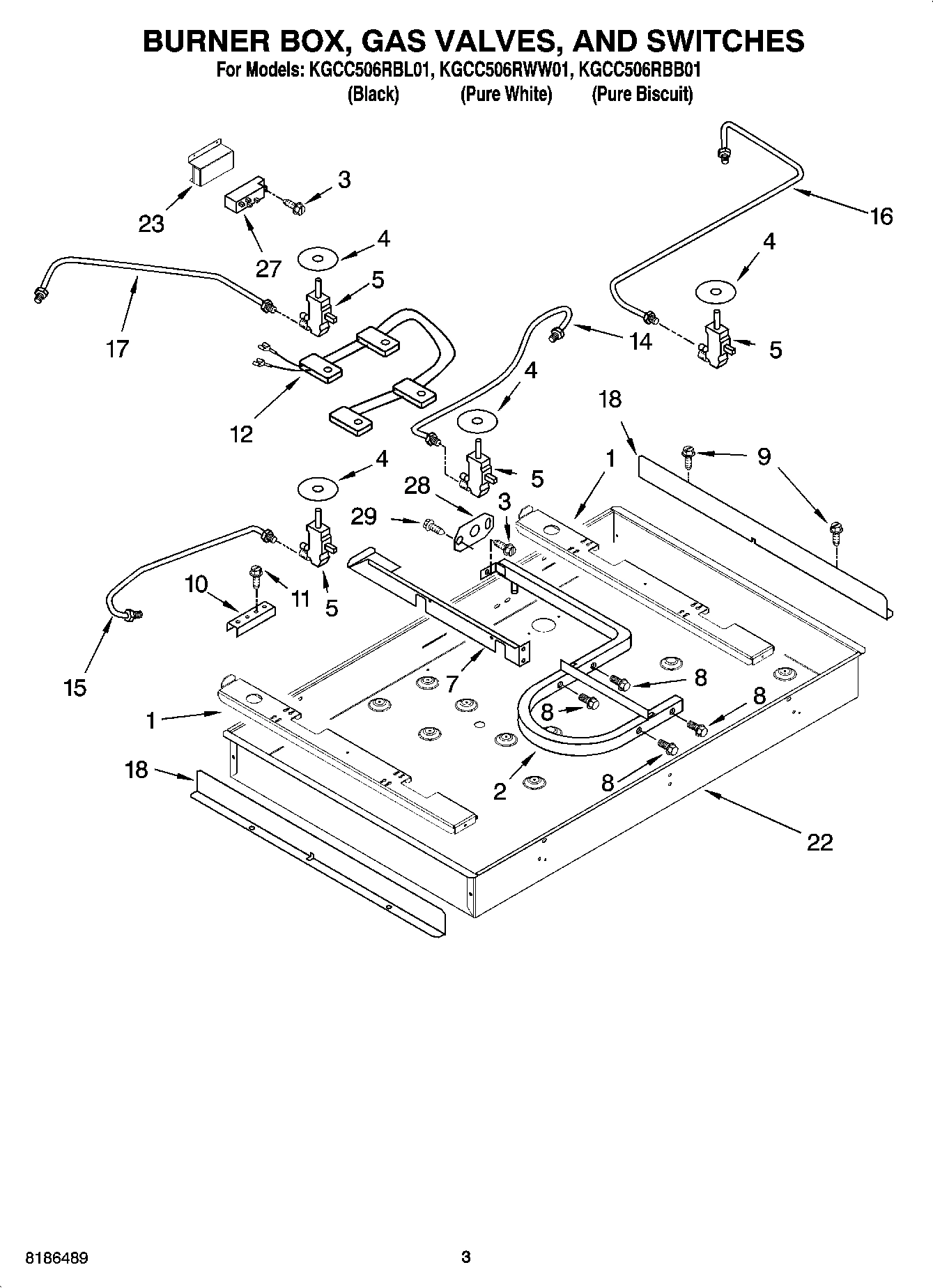 02 - BURNER BOX, GAS VALVES, AND SWITCHES, OPTIONAL PARTS