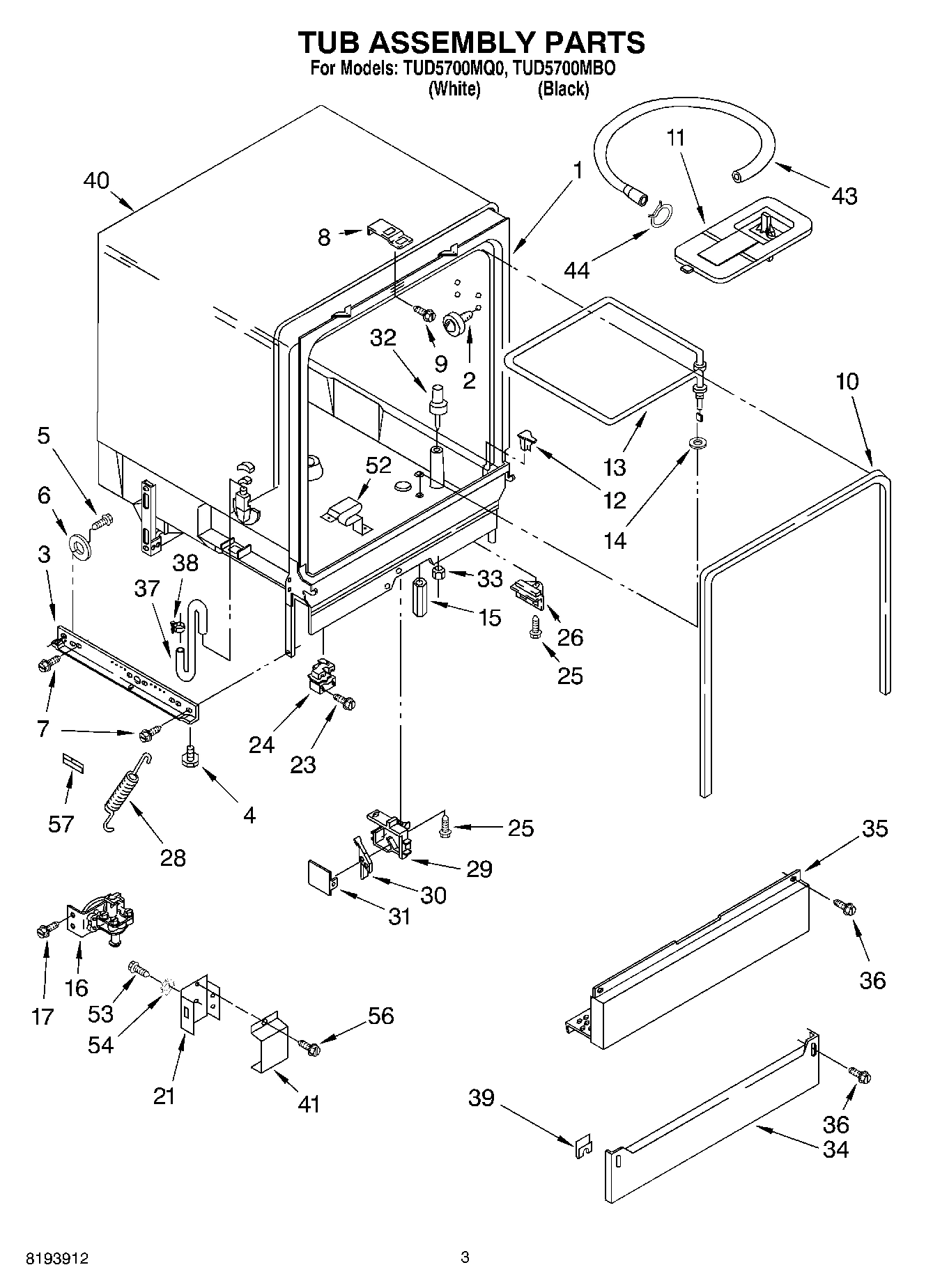 03 - TUB ASSEMBLY PARTS