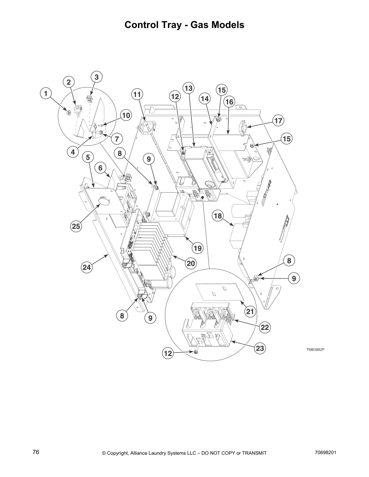 Control Tray - Gas Models