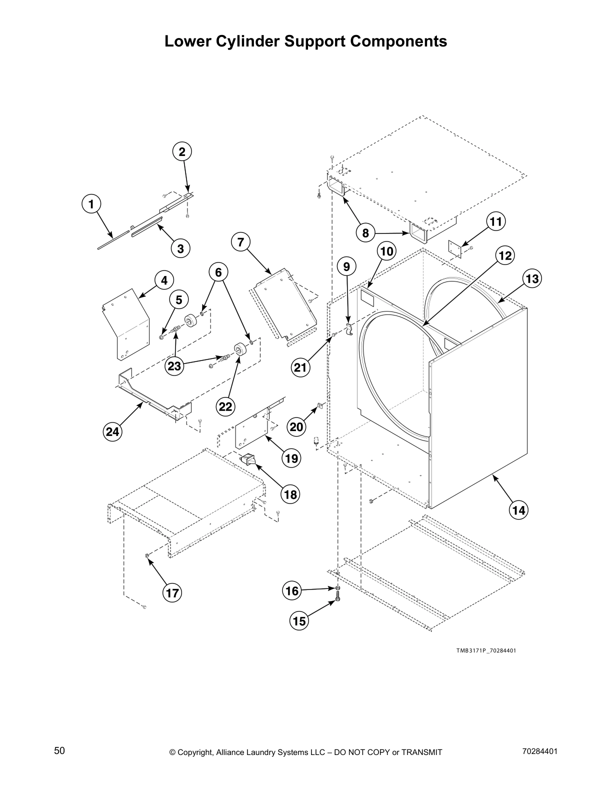 Lower Cylinder Support Components