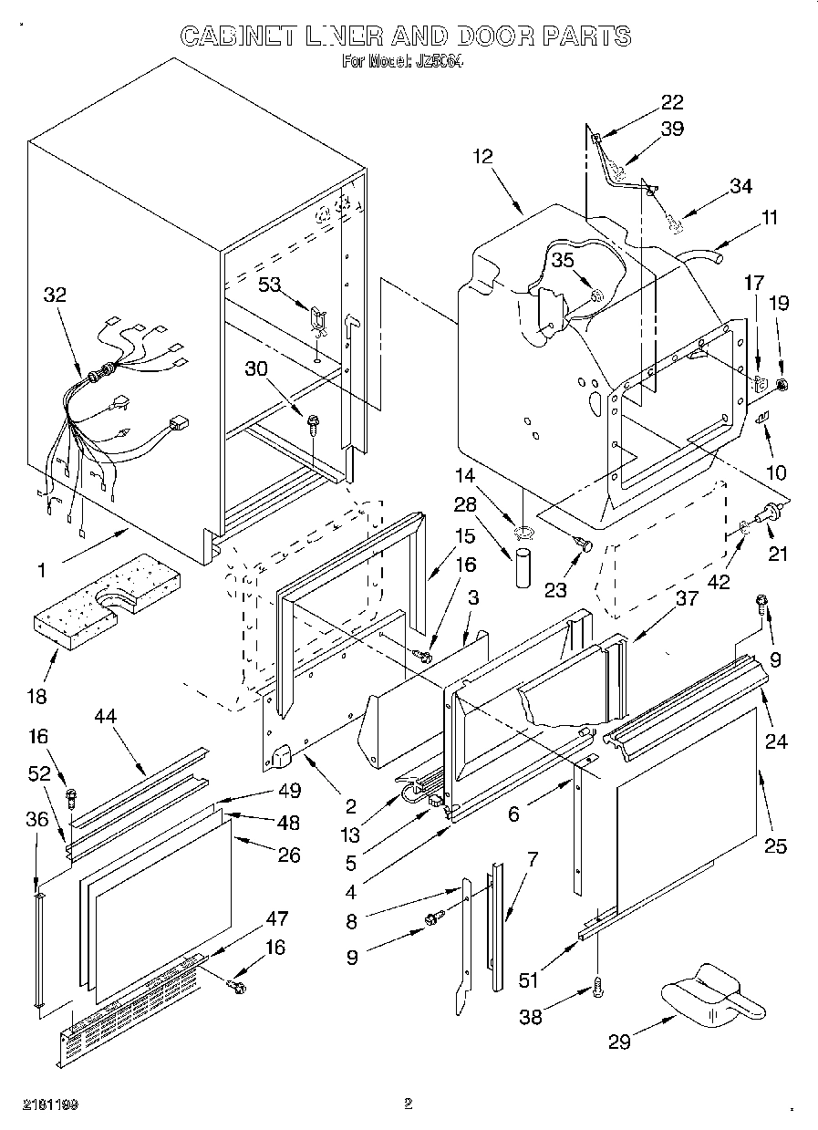 02 - CABINET LINER AND DOOR, LIT/OPTIONA