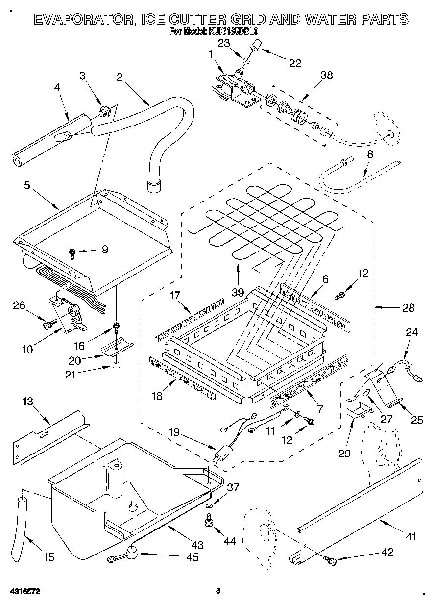 02 - EVAPORATOR, ICE CUTTER GRID AND WATER