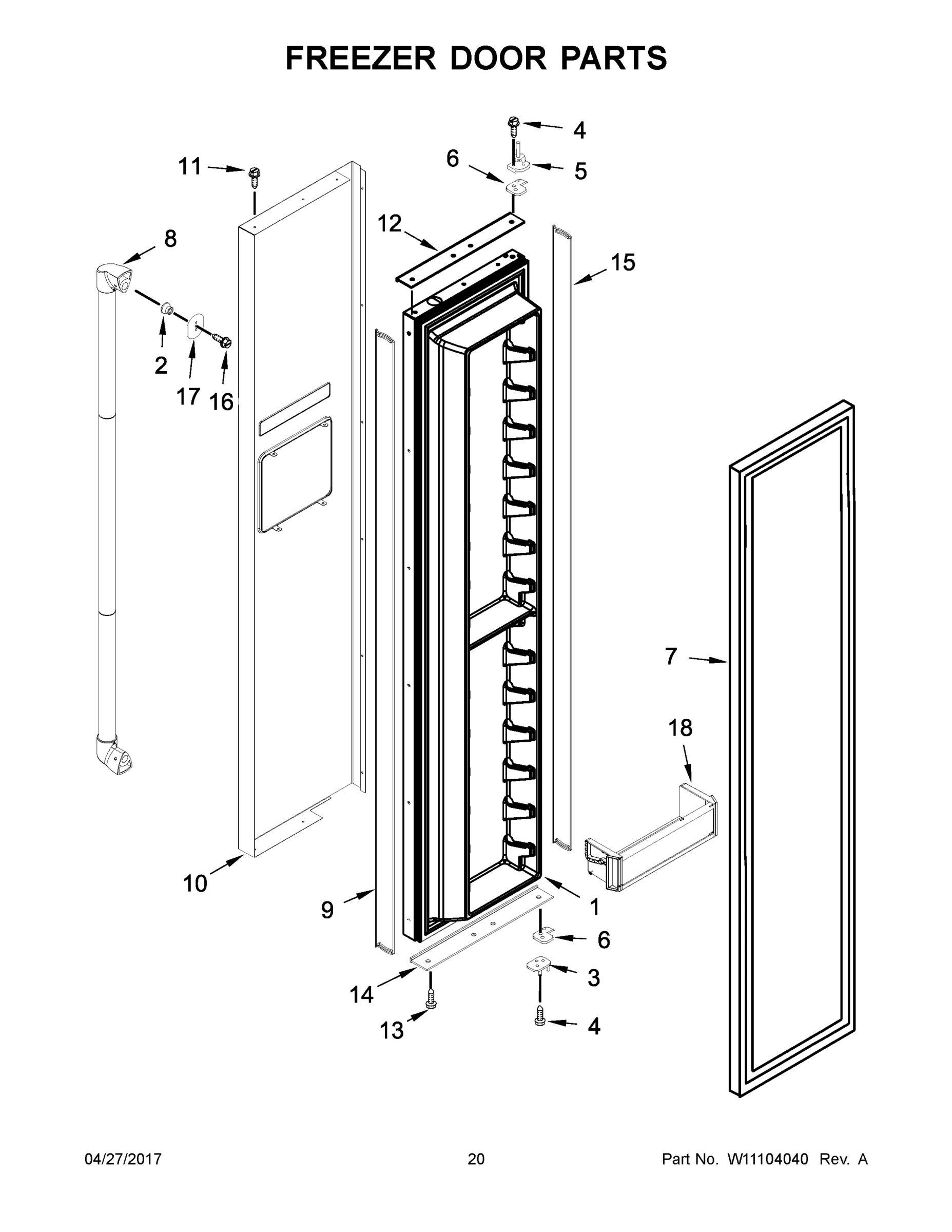 11 - FREEZER DOOR PARTS