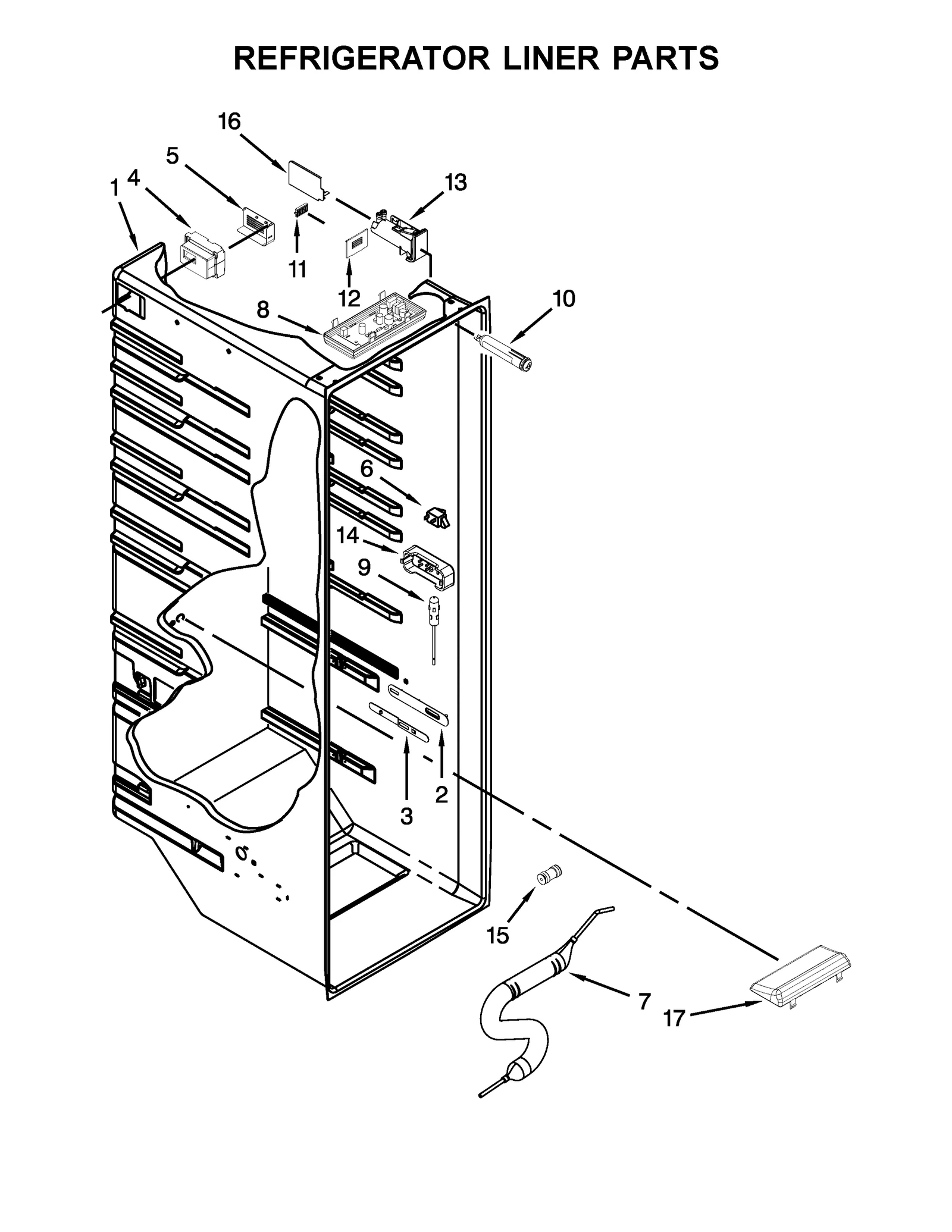 REFRIGERATOR LINER PARTS