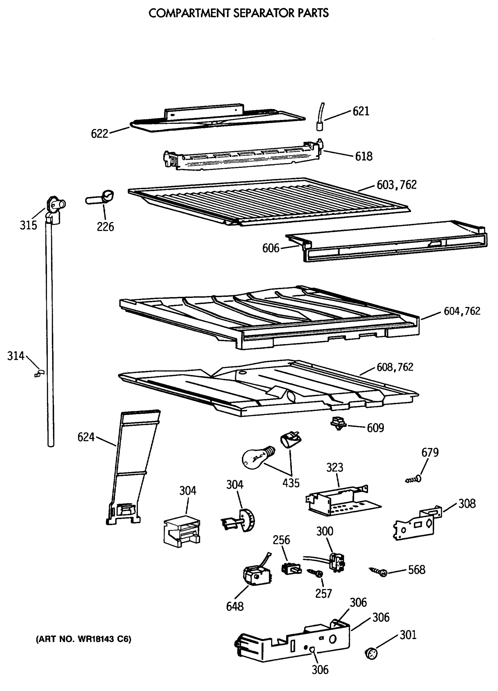 COMPARTMENT SEPARATOR PARTS