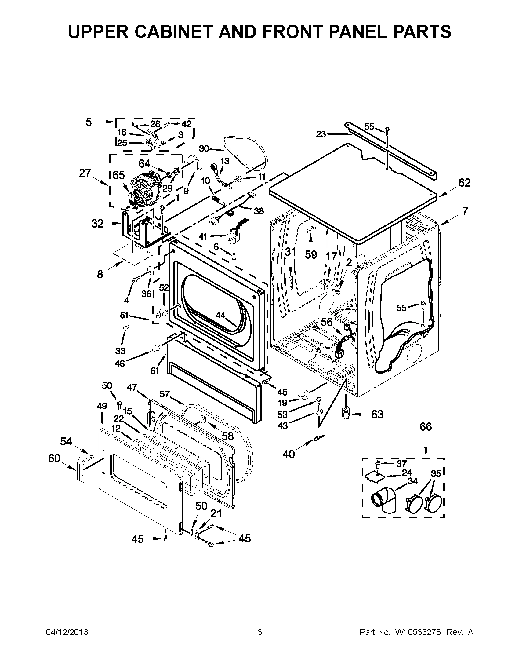 03 - UPPER CABINET AND FRONT PANEL PARTS