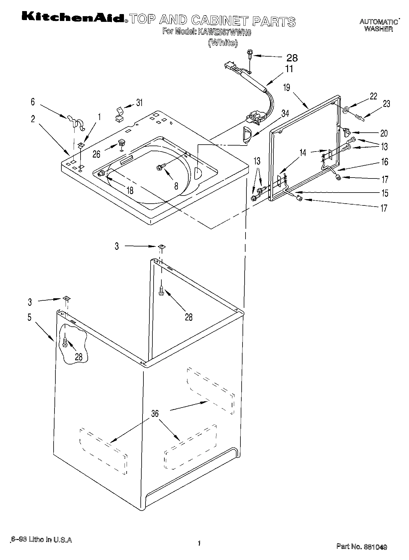 01 - TOP AND CABINET, LIT/OPTIONAL
