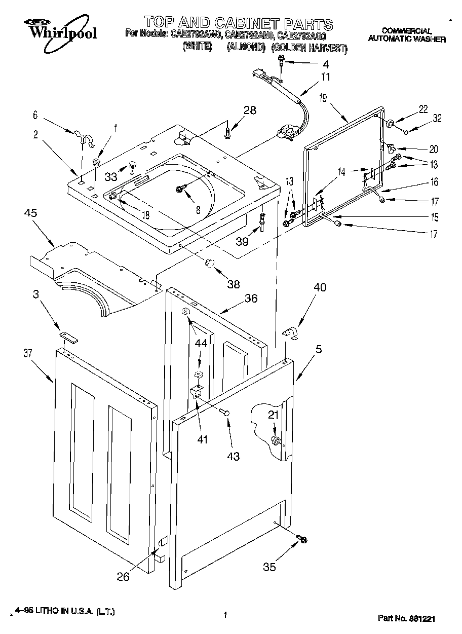 01 - TOP AND CABINET, LIT/OPTIONAL