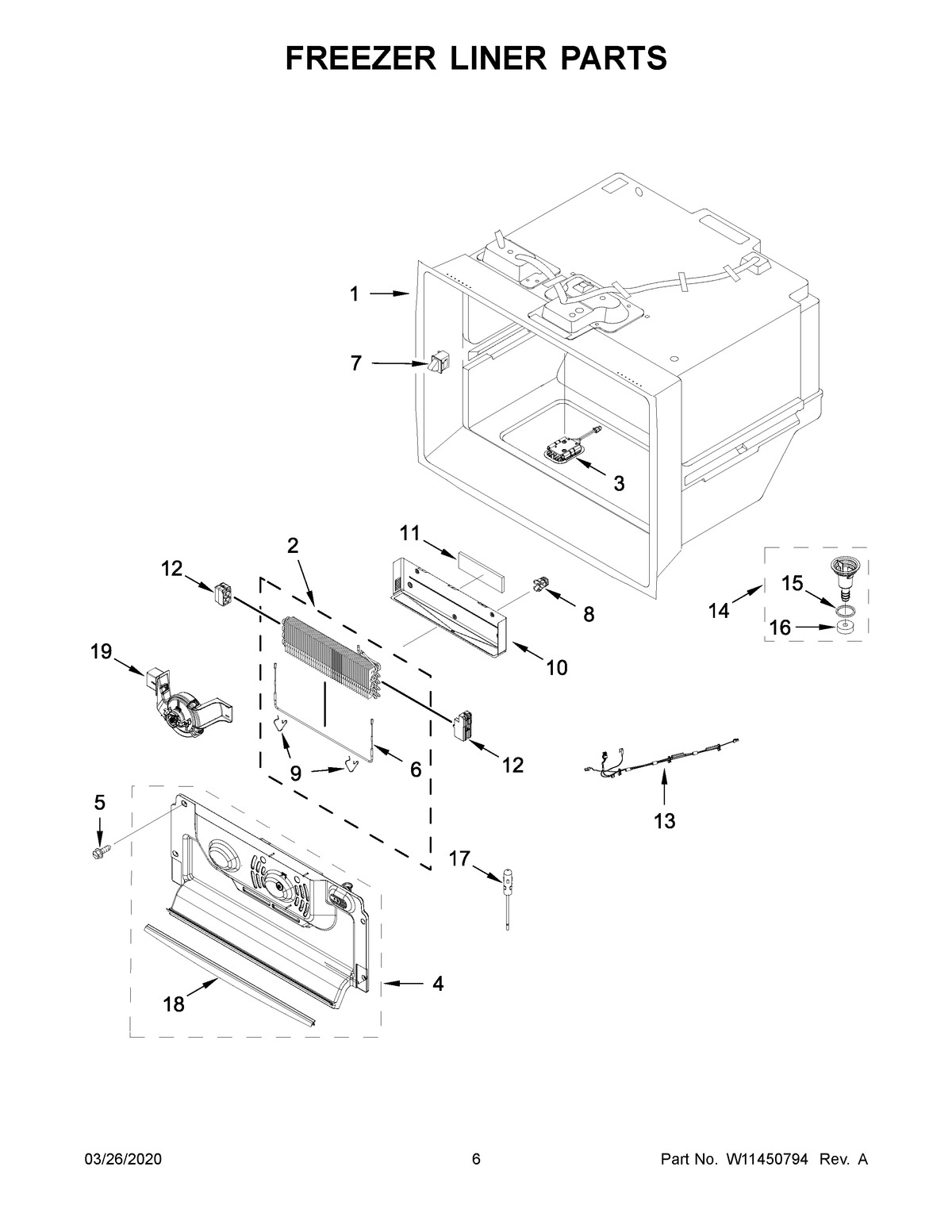 04 - FREEZER LINER PARTS