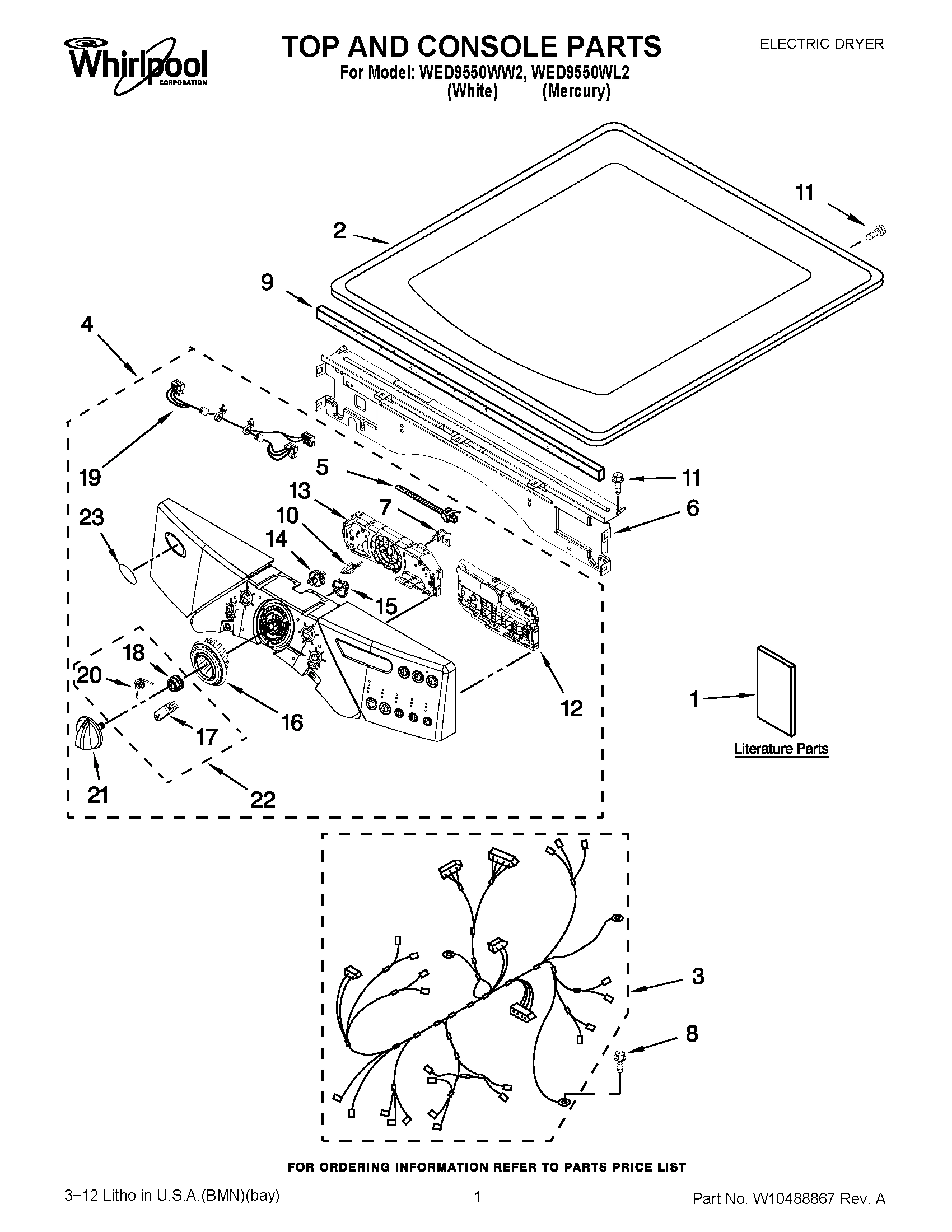 01 - TOP AND CONSOLE PARTS