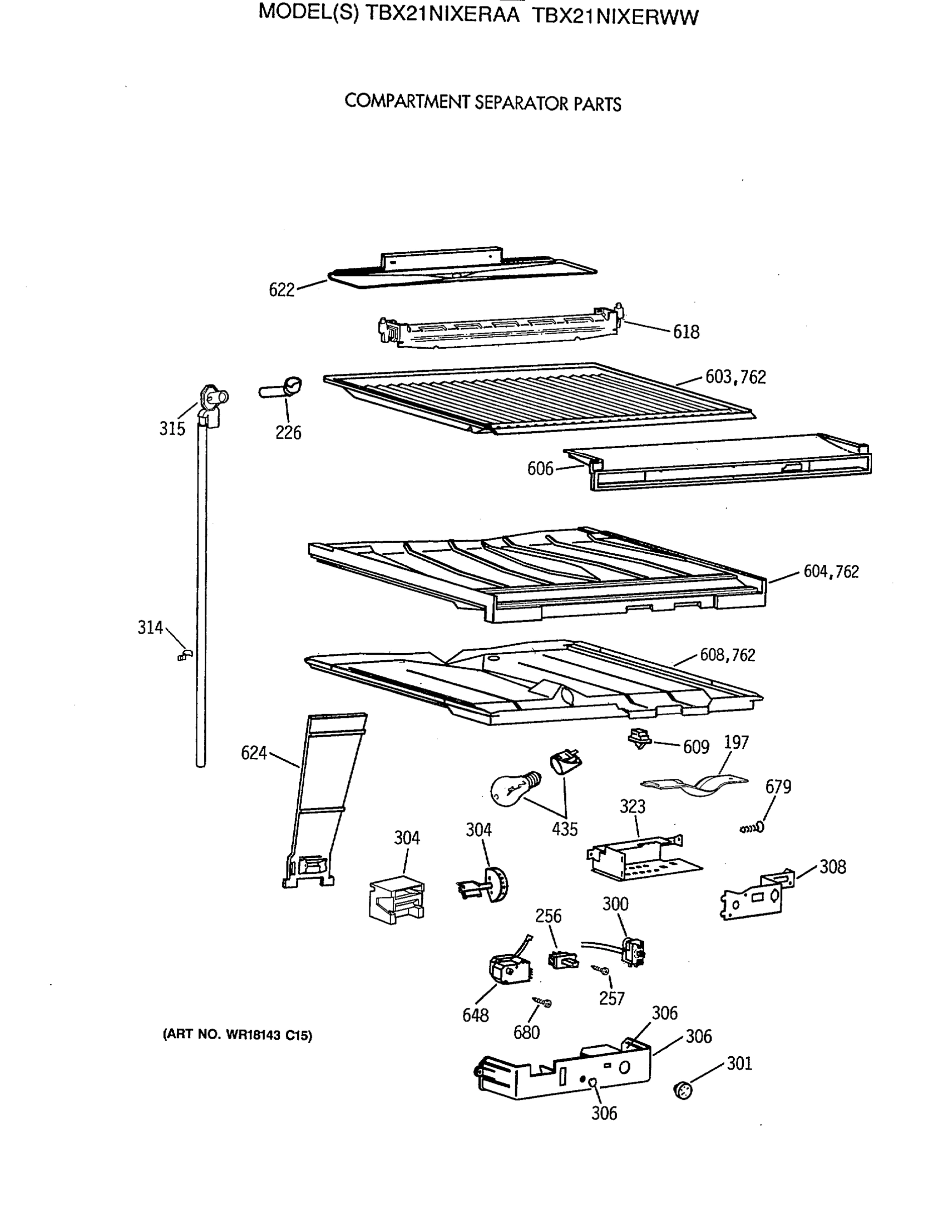 COMPARTMENT SEPARATOR PARTS