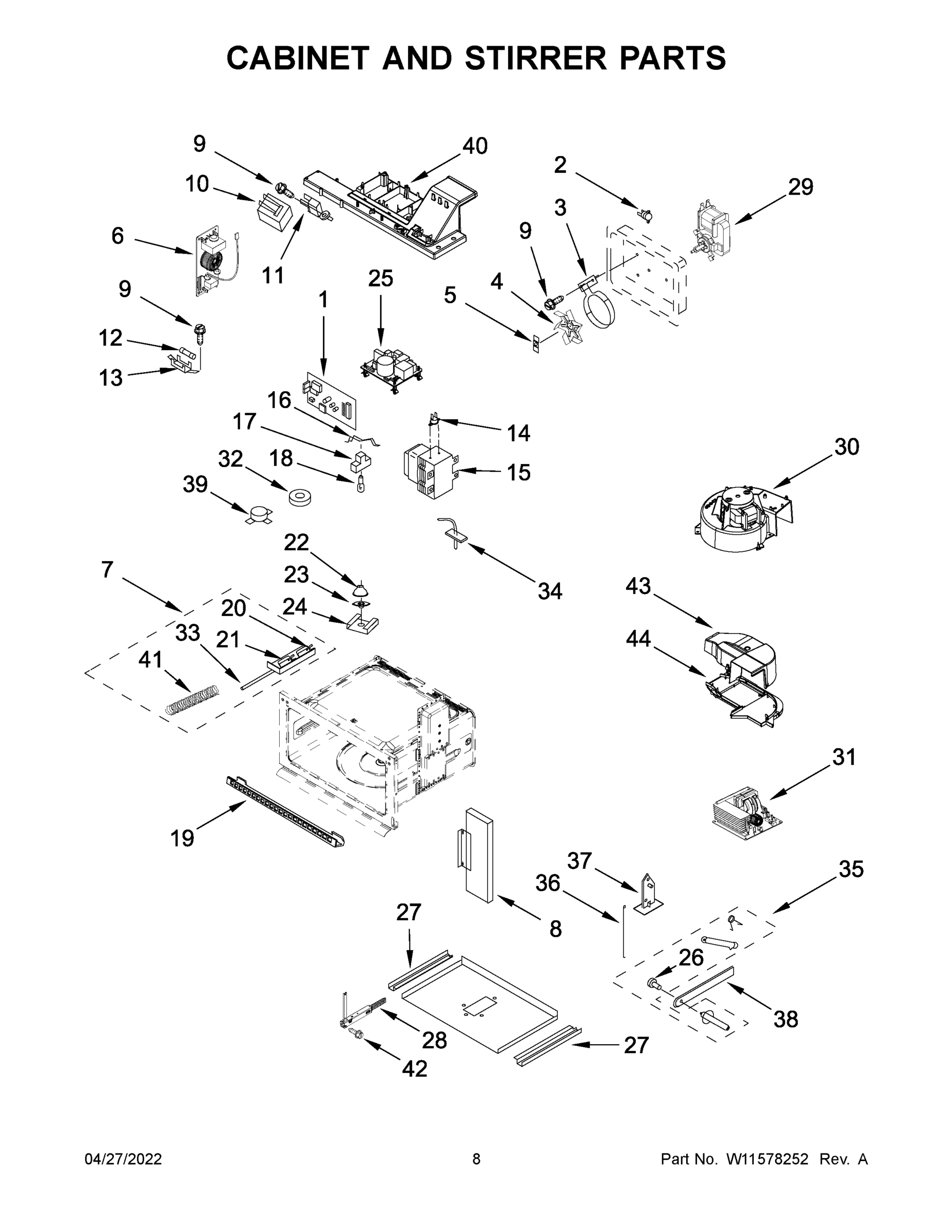 05 - CABINET AND STIRRER PARTS