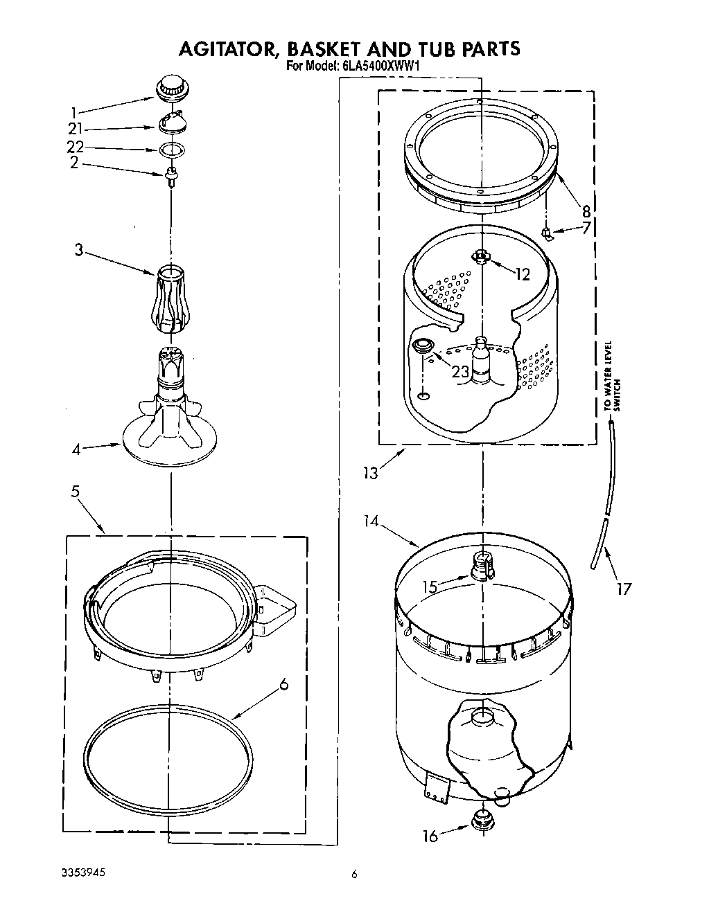03 - AGITATOR, BASKET AND TUB