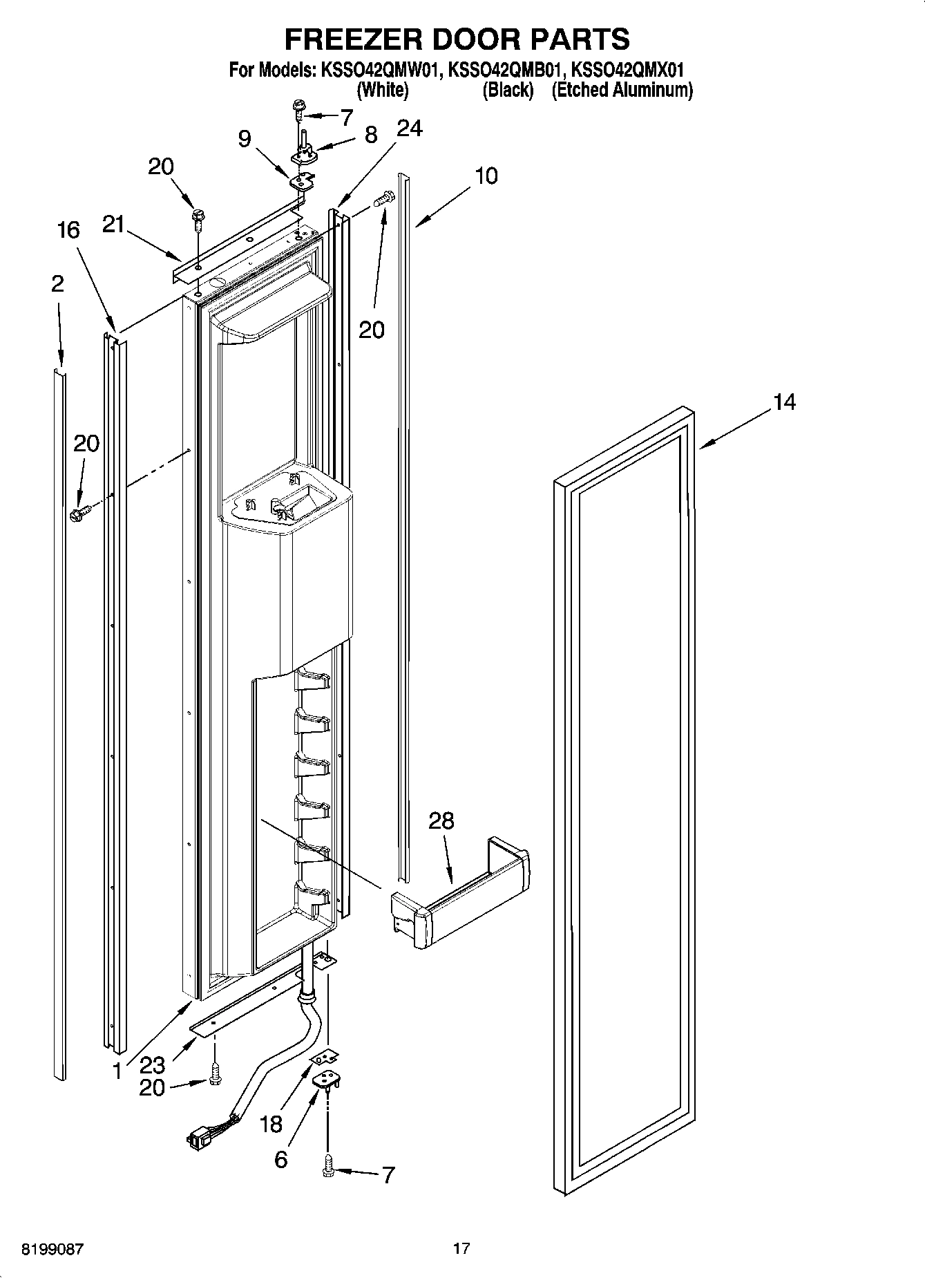 11 - FREEZER DOOR PARTS
