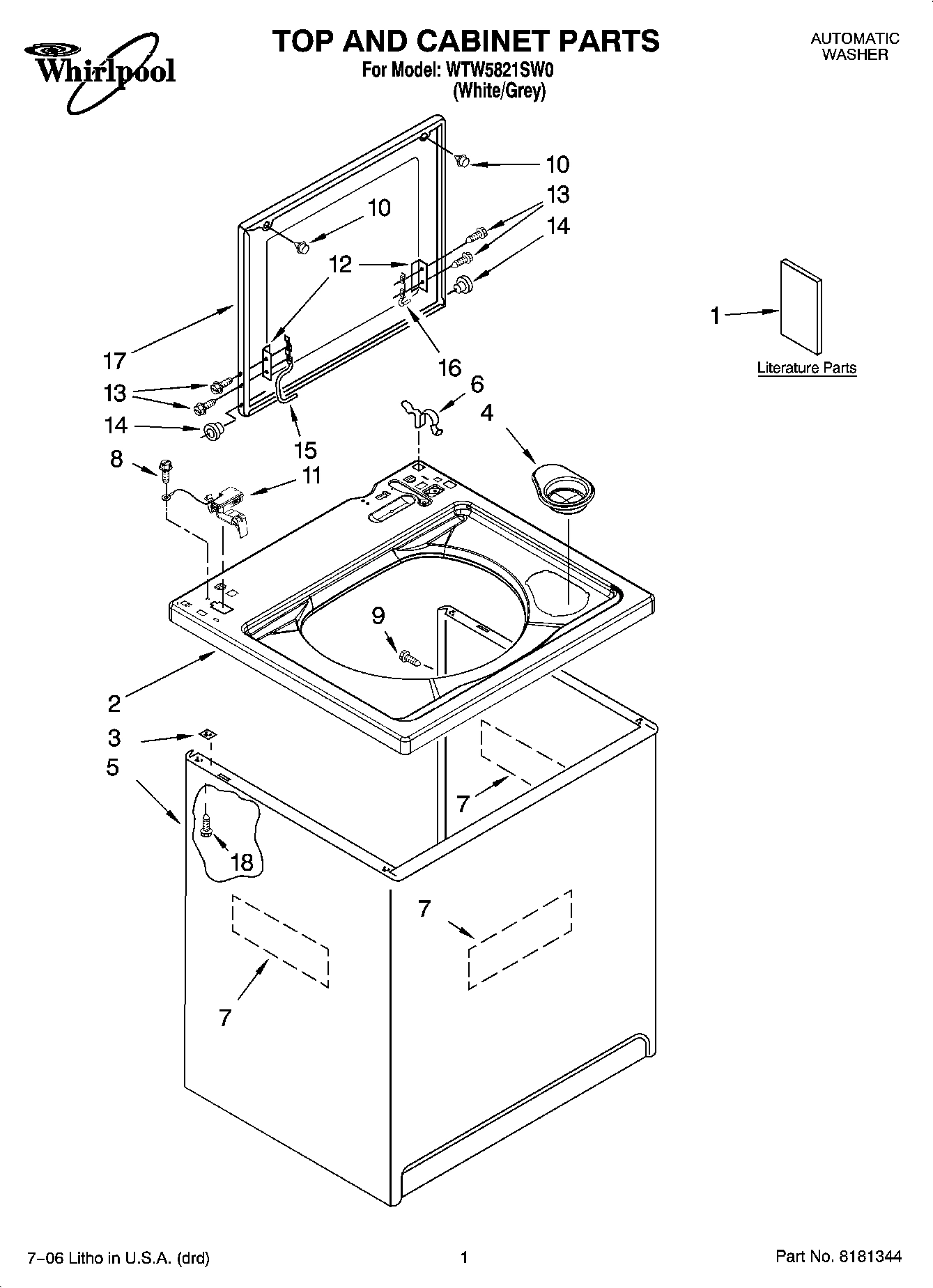 01 - TOP AND CABINET PARTS