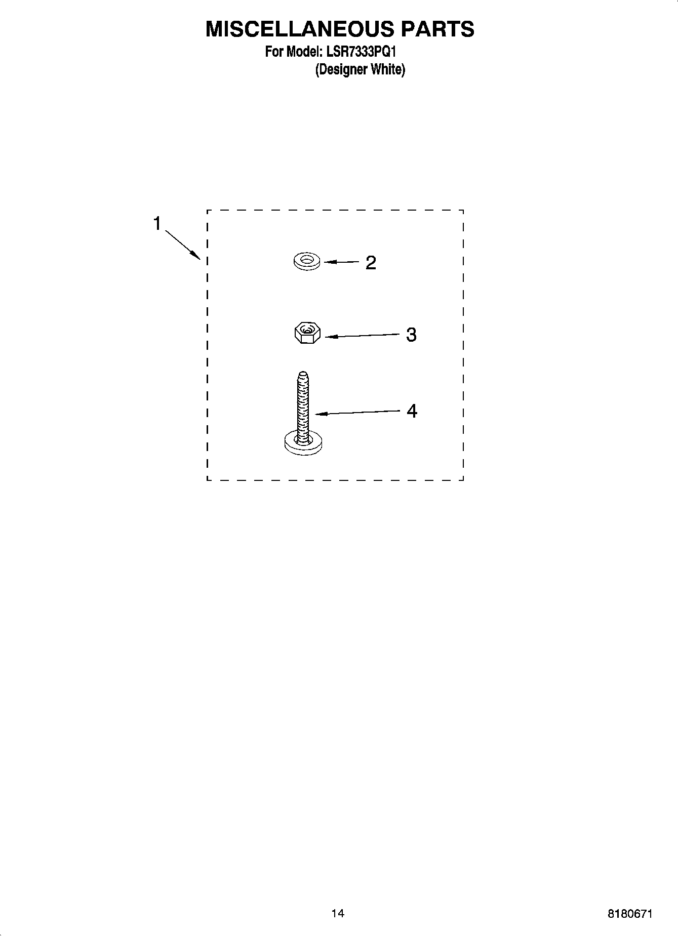 10 - MISCELLANEOUS PARTS And OPTIONAL PARTS (NOT INCLUDED)