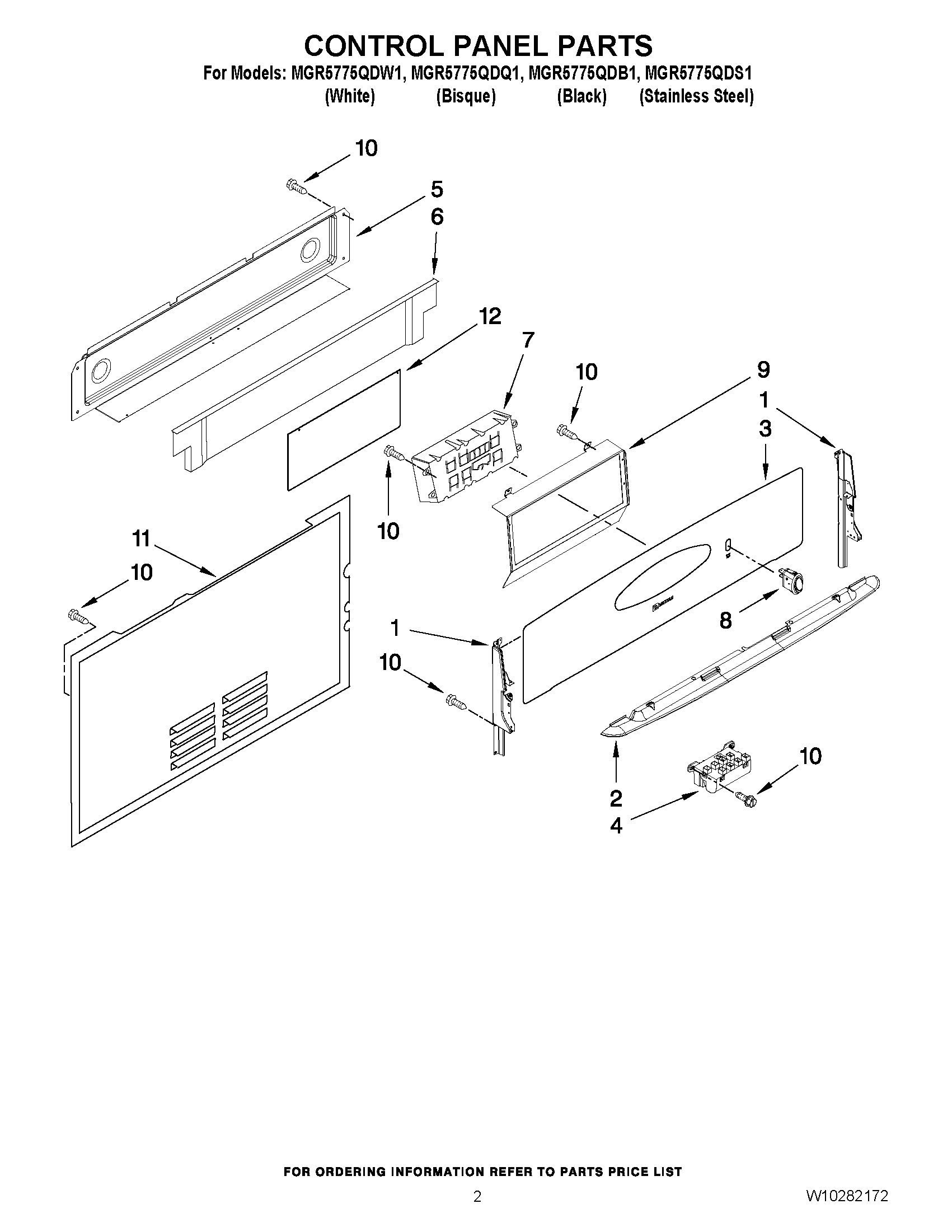 02 - CONTROL PANEL PARTS