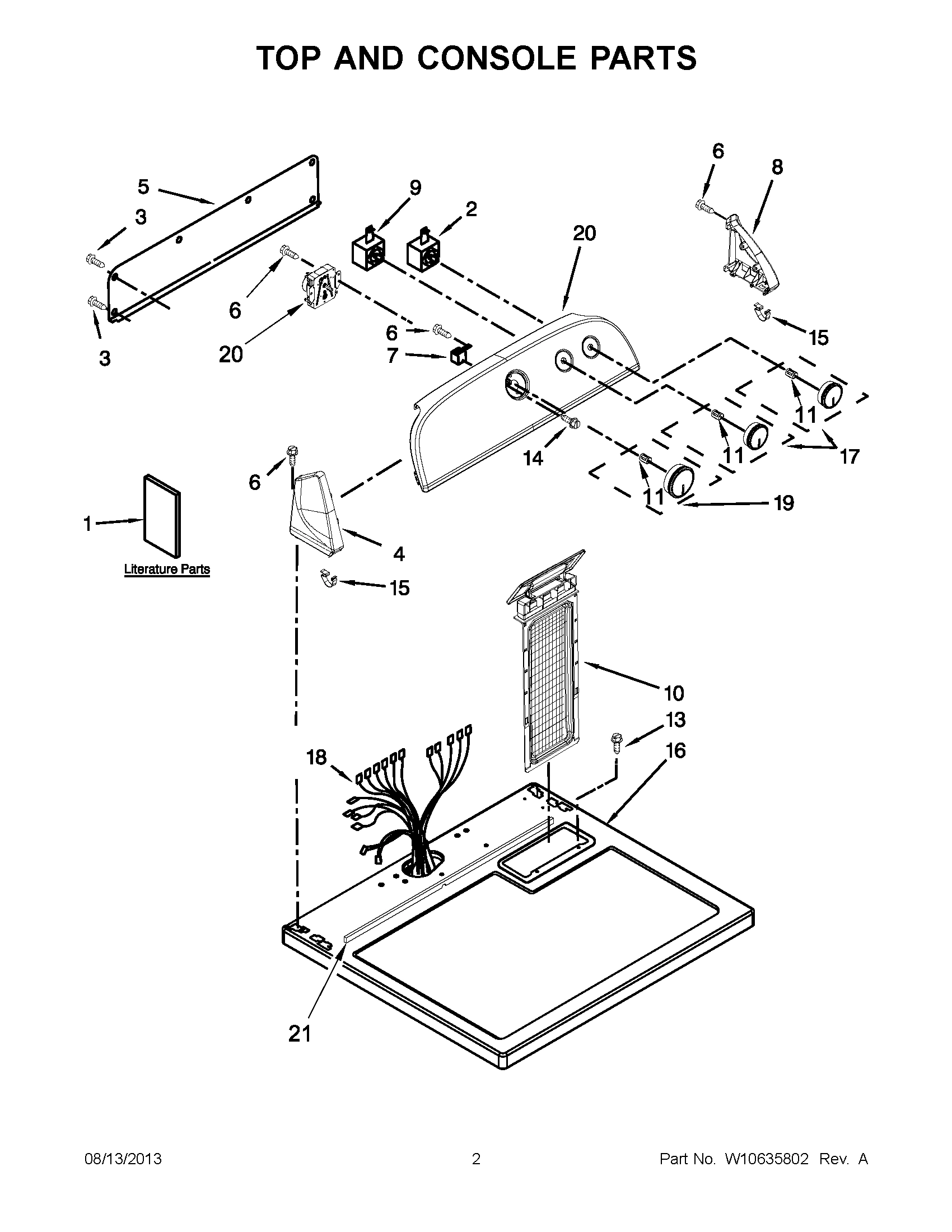 01 - TOP AND CONSOLE PARTS