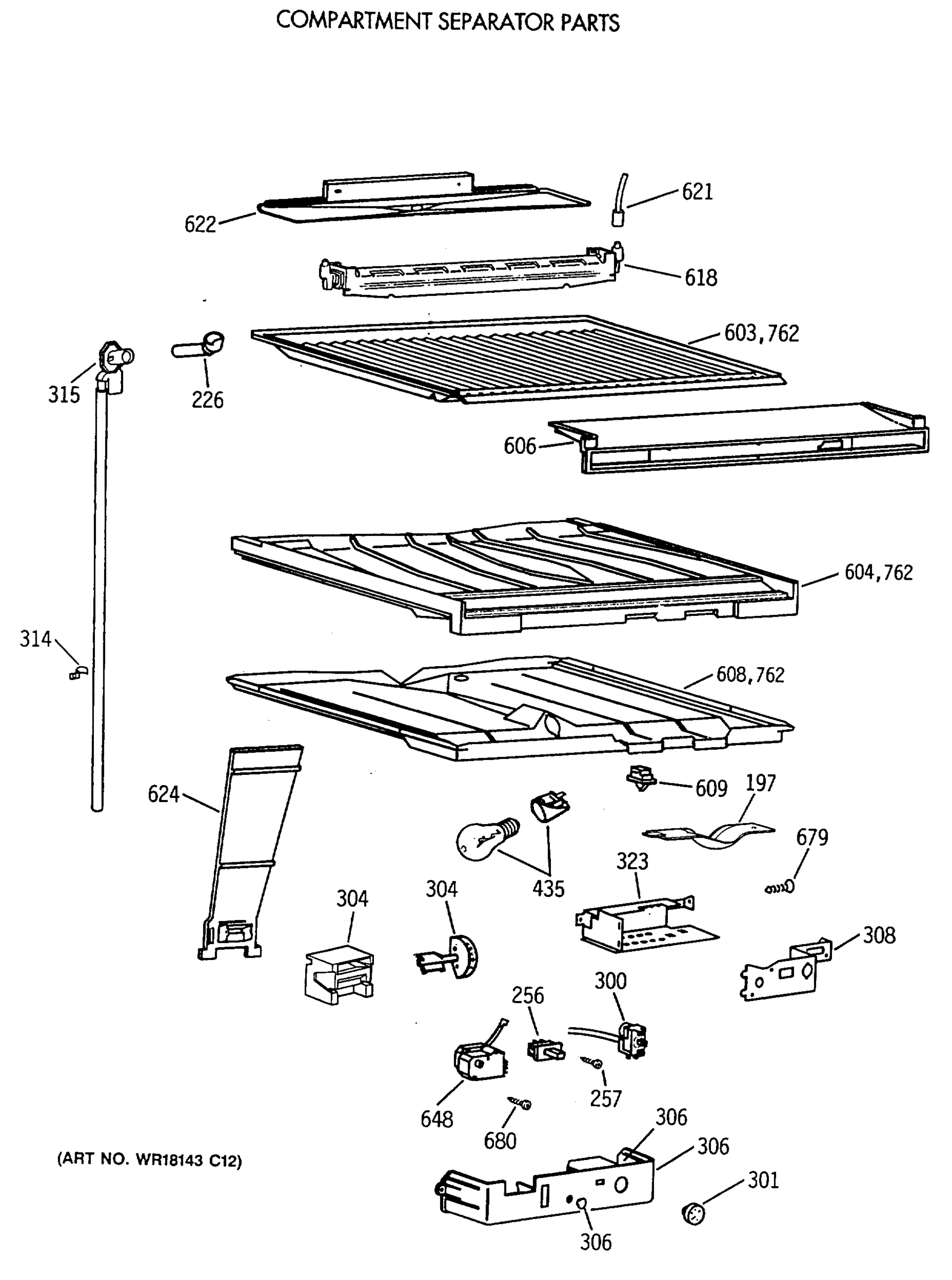 COMPARTMENT SEPARATOR PARTS