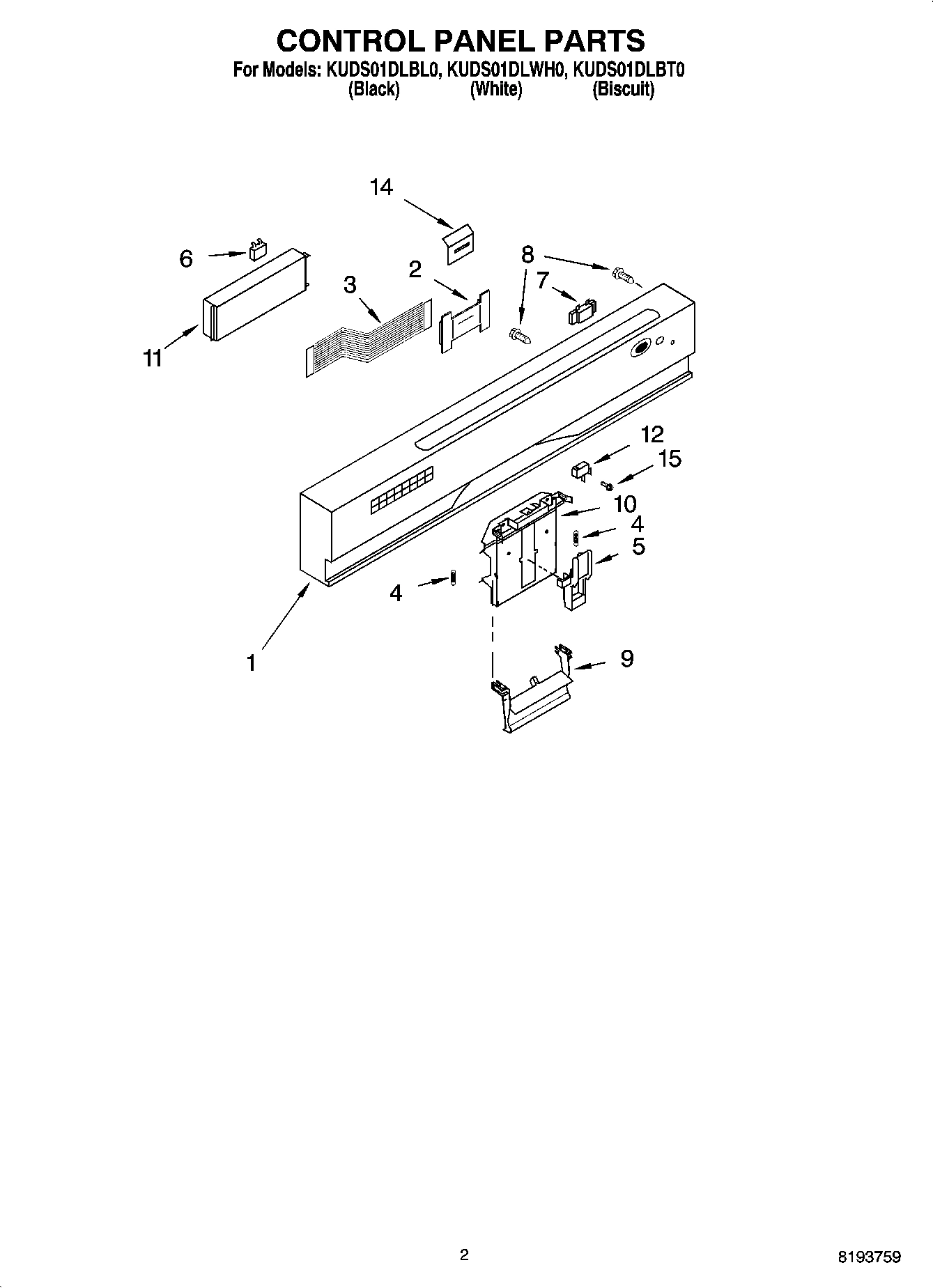 02 - CONTROL PANEL PARTS