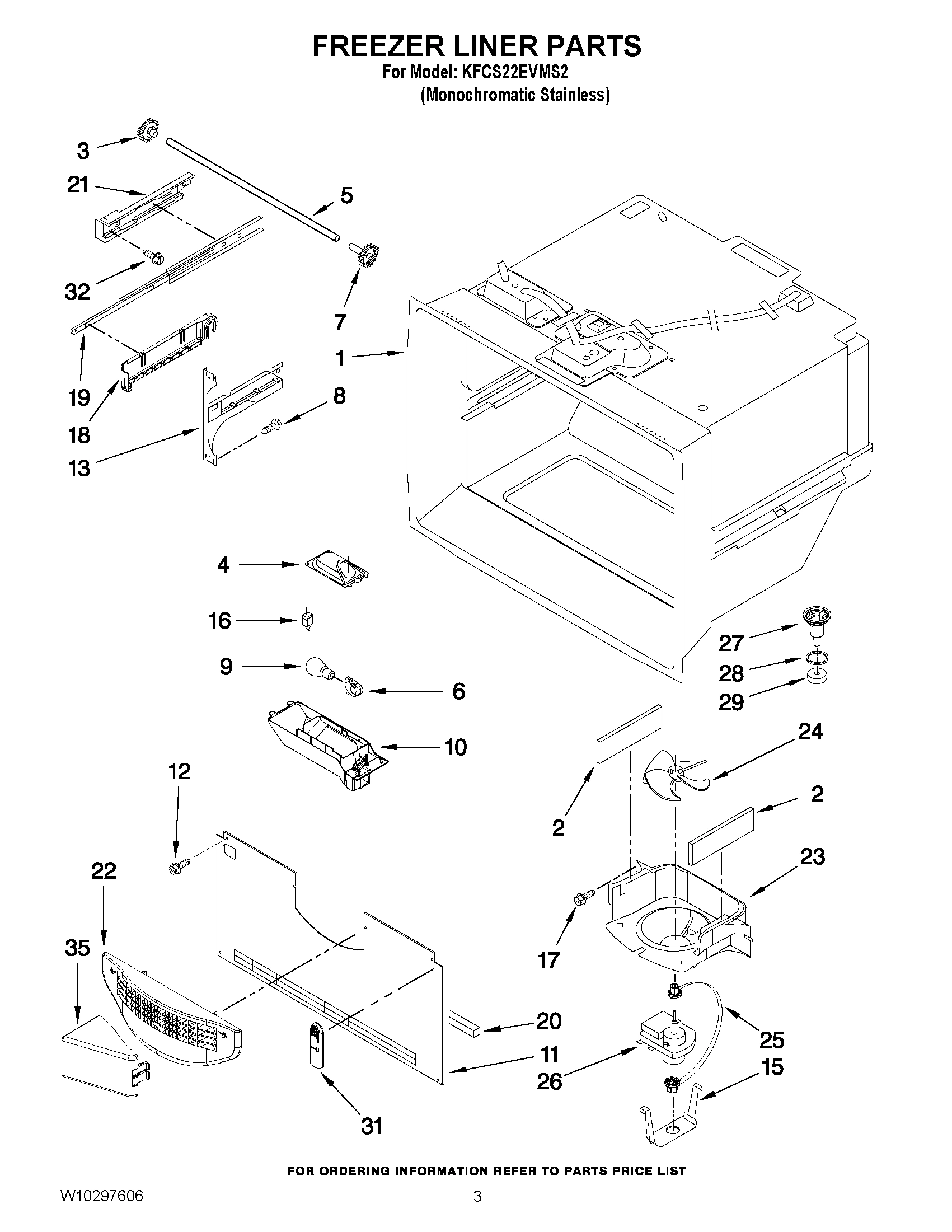 02 - FREEZER LINER PARTS