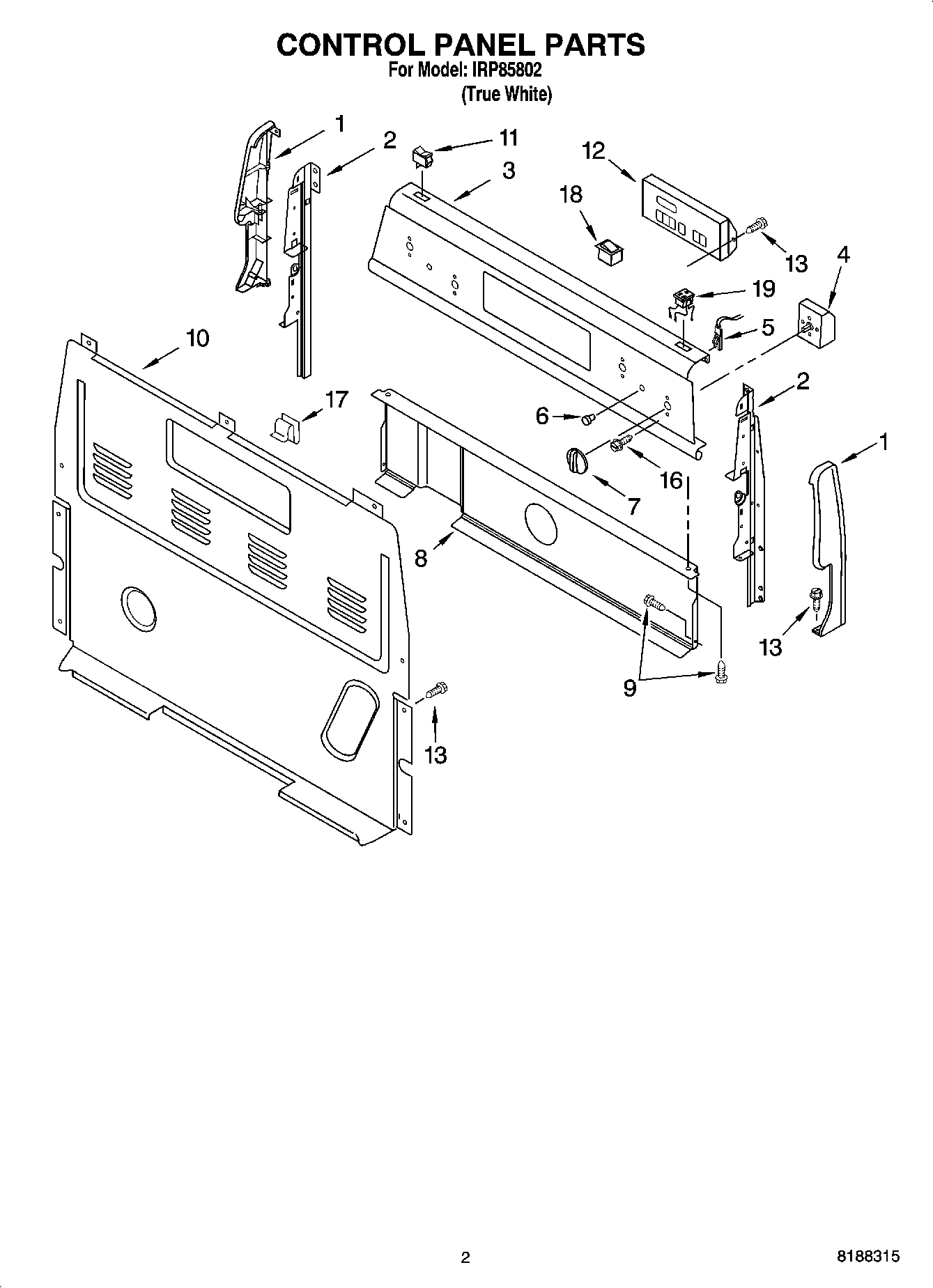 02 - CONTROL PANEL PARTS