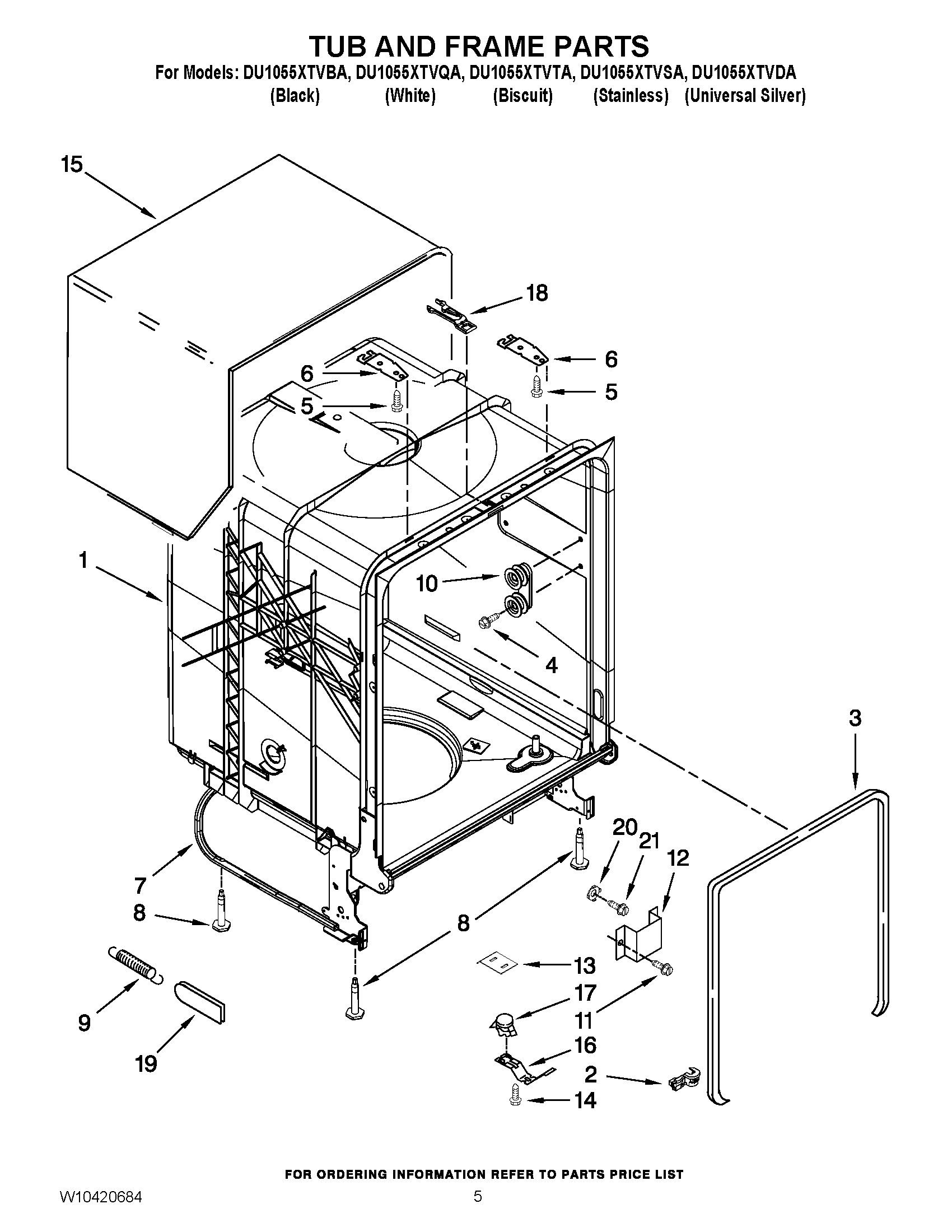 05 - TUB AND FRAME PARTS